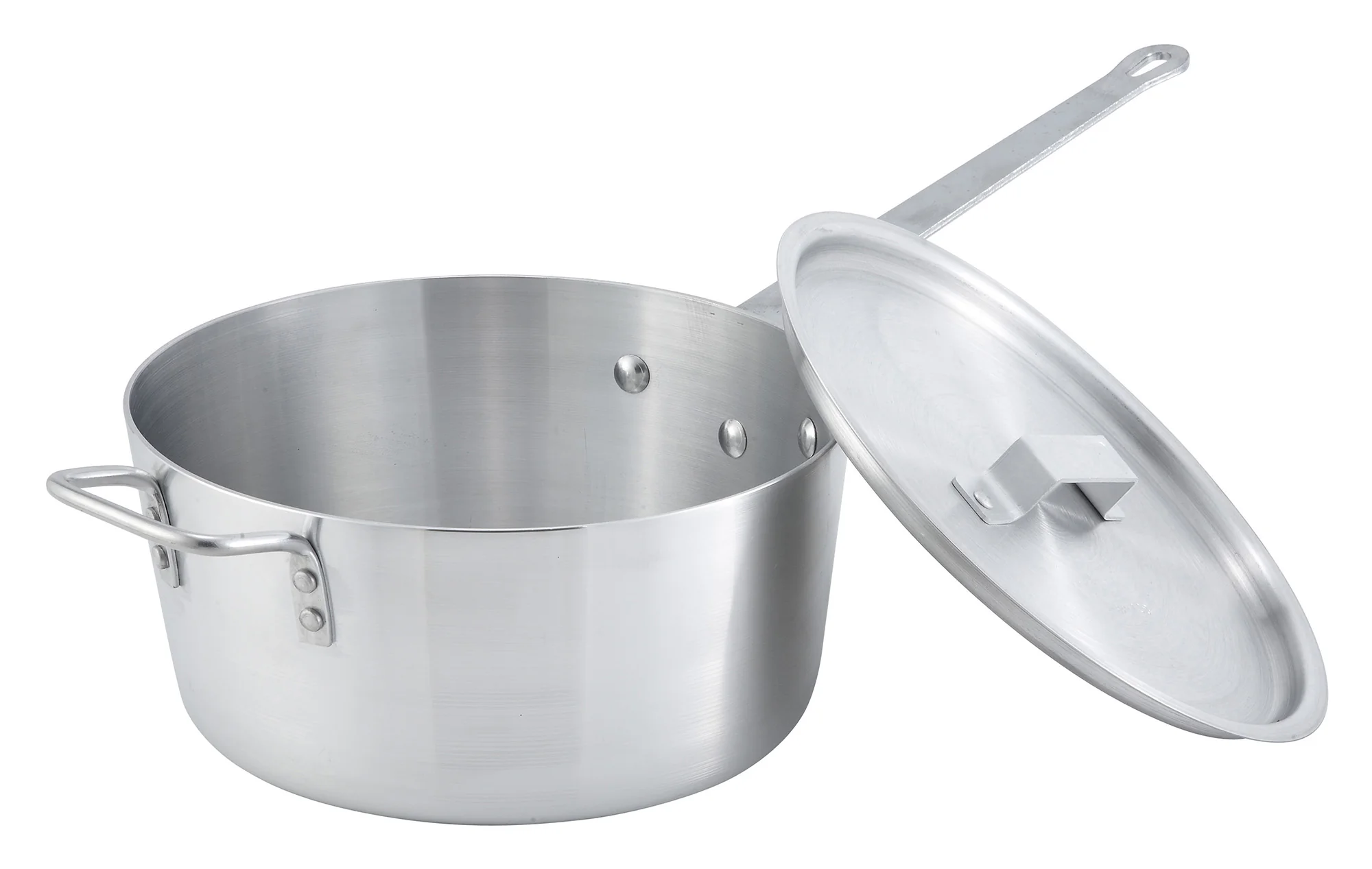 Winco ASP-7C 10-1/2 Inch Cover for ASP-7 Cookware with Handle Aluminum - Image 2