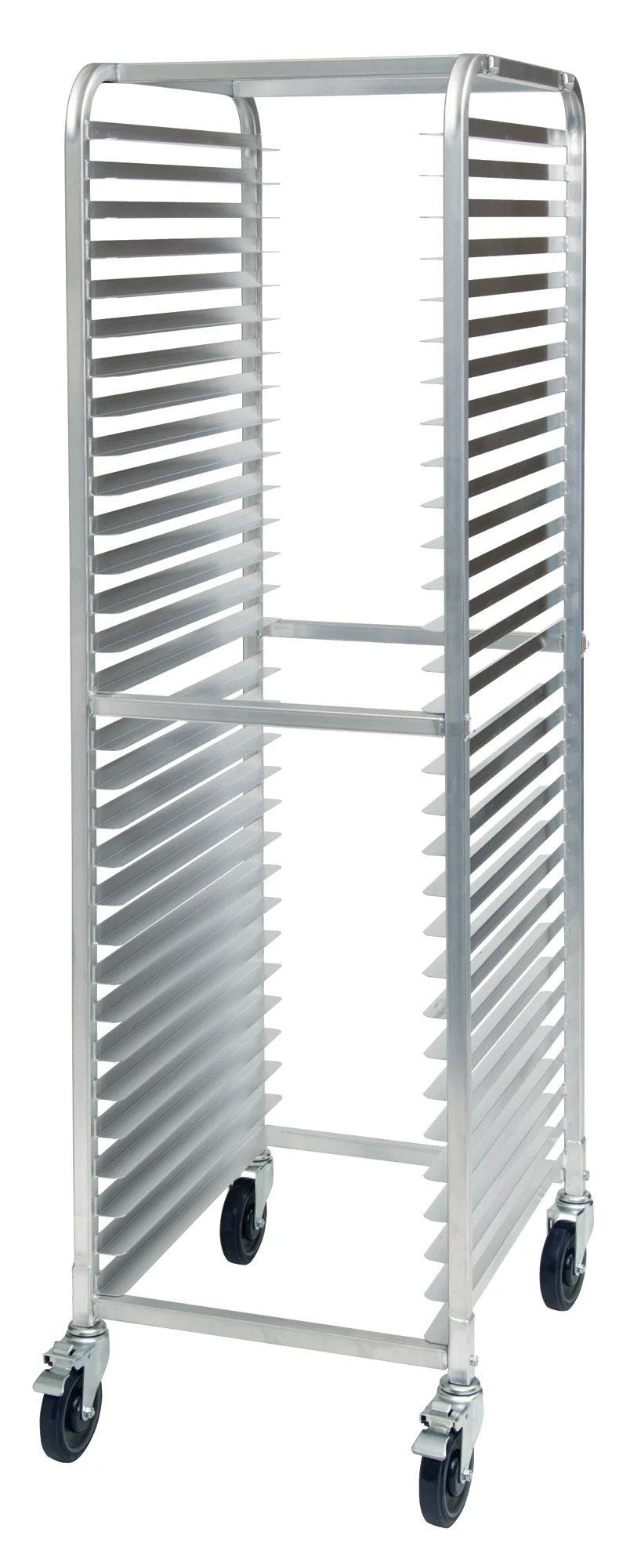 Winco AWRK-30 21 Inch Mobile Full Height Pan Rack Aluminum with 30 Sheet Pans - Image 2