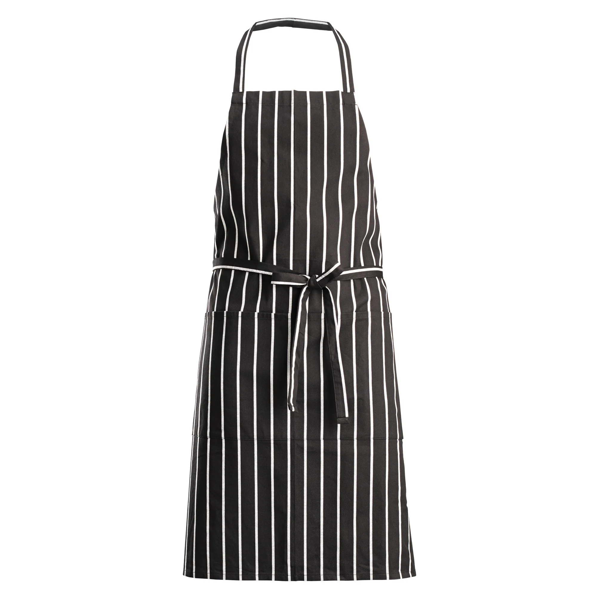 Winco BA-3427CS 27 Inch Bib Apron Full-length with 2 Waist Pockets Poly-cotton - Image 5