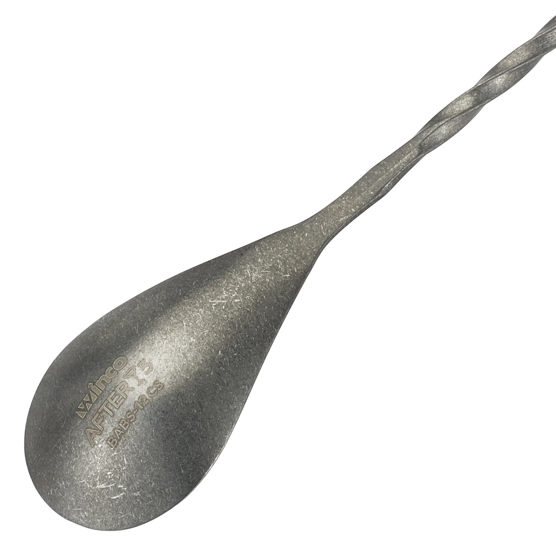 Winco BABS-12CS 12 Inch Teardrop Bar Spoon Crafted Steel Finish Stainless Steel - Image 4