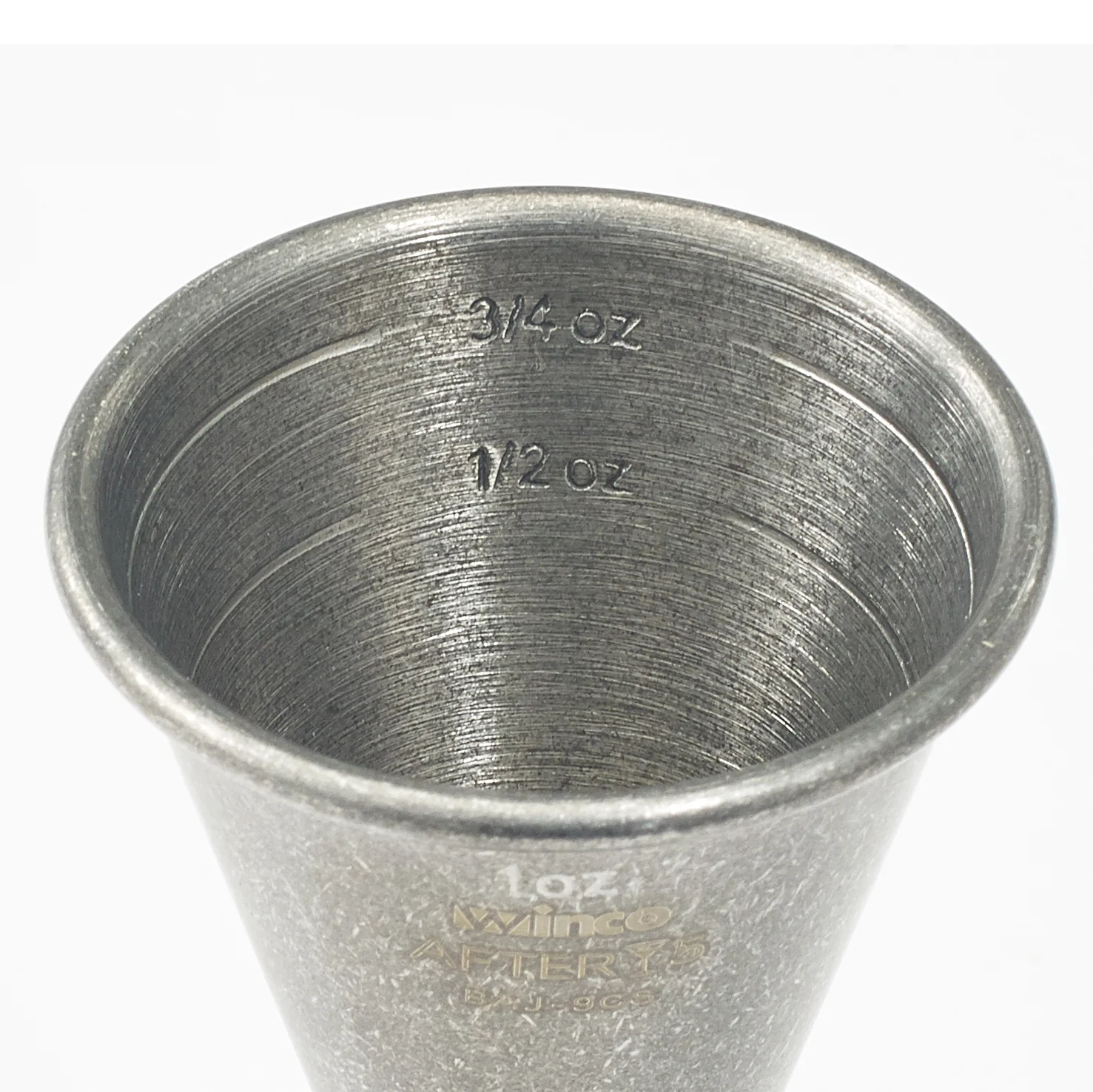 Winco BAJ-9CS 2 Oz Jigger with Inner Marking Lines Crafted Finish Stainless Steel - Image 3