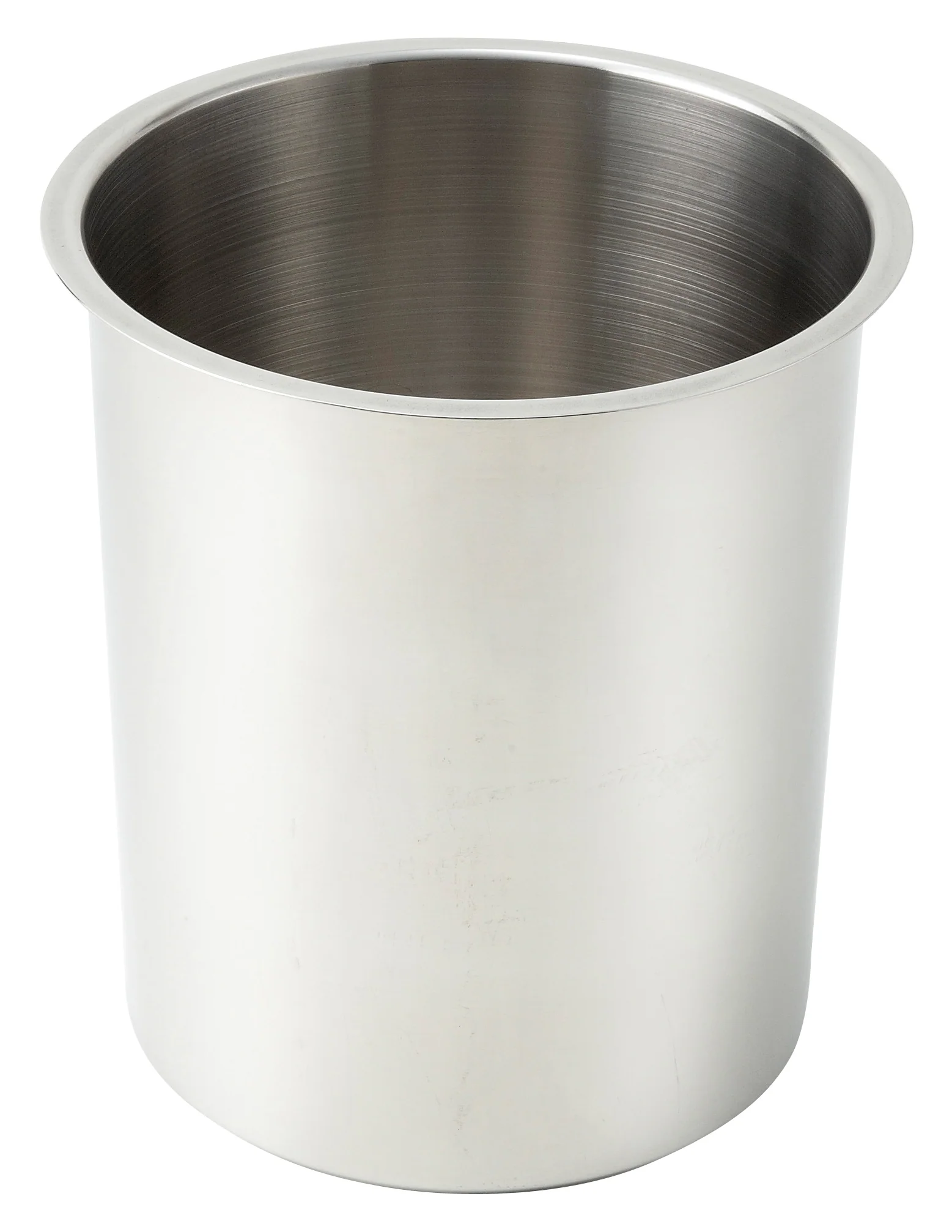 Winco BAM-6 6 Quart Stainless Steel Bain Marie Round Bent Rim Mirror Finish - Image 2