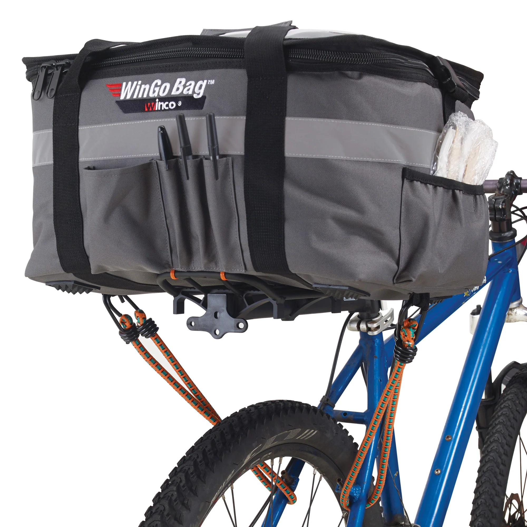 Catering Food Carrier Medium - Winco BGCB-1709 17 Inch Insulated Waterproof Gray - Image 5