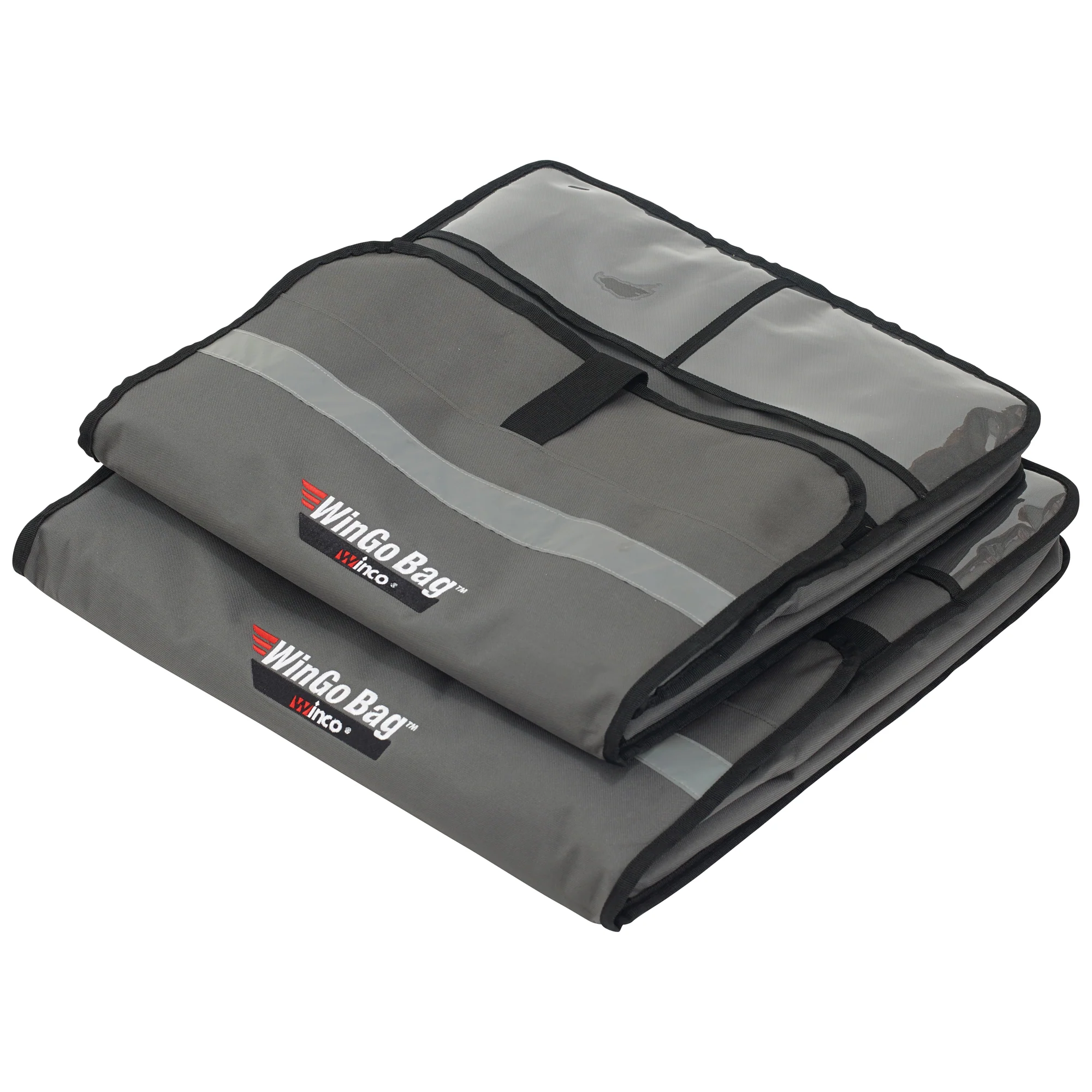 Winco BGPZ-1909 19 Inch Insulated Pizza Bag Gray with Heavy Duty Liner - Image 2