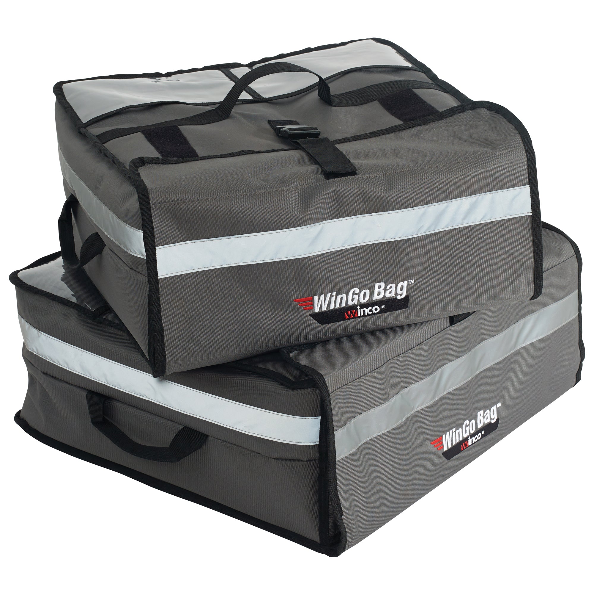 Winco BGPZ-1909 19 Inch Insulated Pizza Bag Gray with Heavy Duty Liner - Image 5