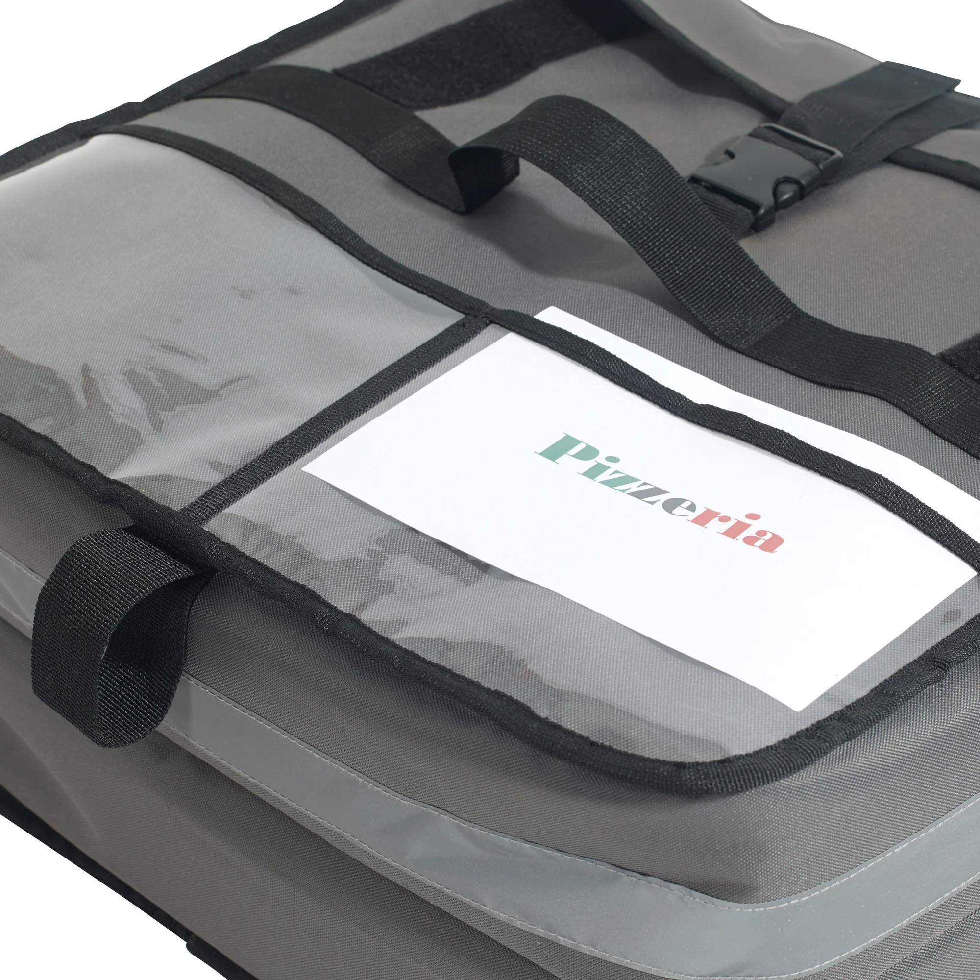 Winco BGPZ-1909 19 Inch Insulated Pizza Bag Gray with Heavy Duty Liner - Image 6