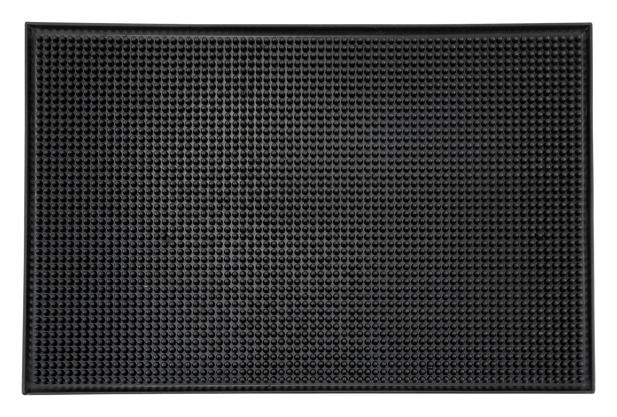 Winco 18" x 12" Rubber Bar Service Mat - NSF Black - Image 2