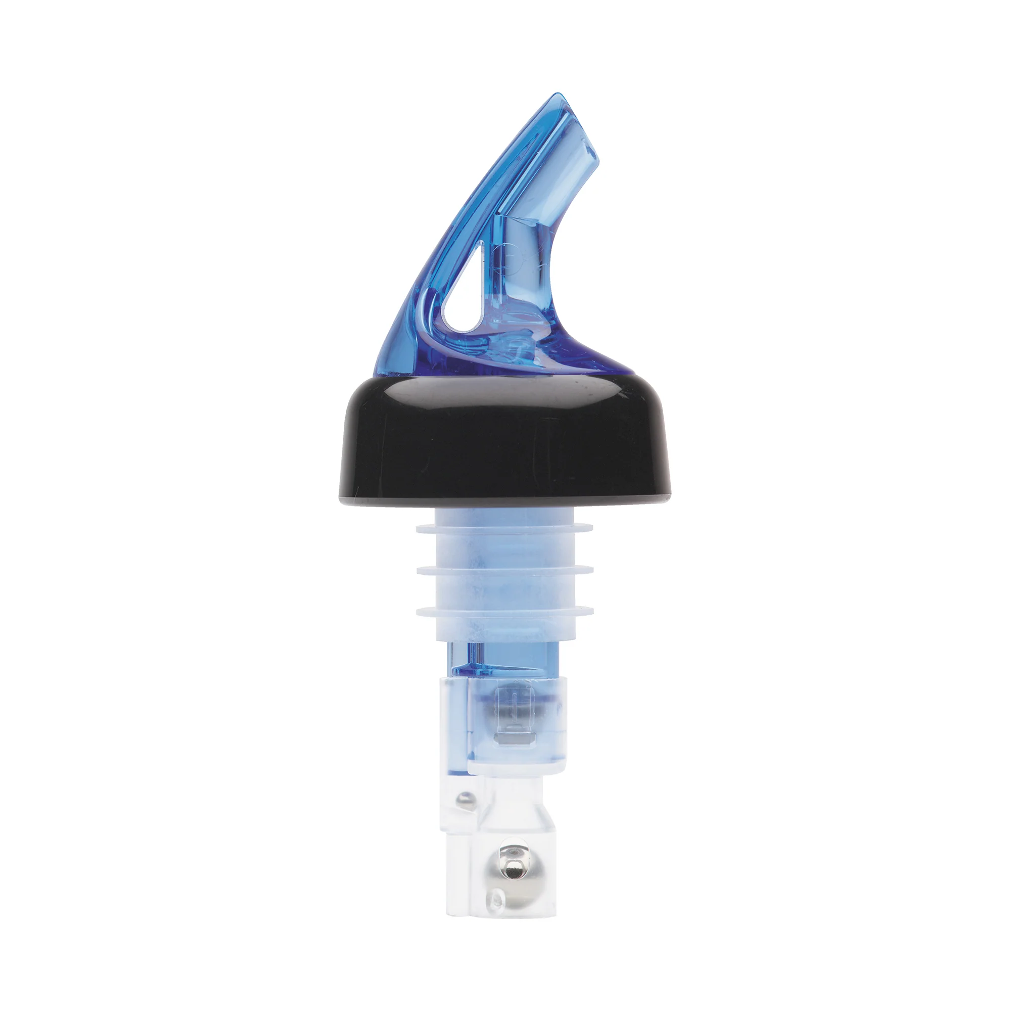 Winco BMP-3150B Bar Maid 1-1/2 oz "Premium Pour" Measured Pourers, Blue with Black Collar - 12 Pieces/Pack