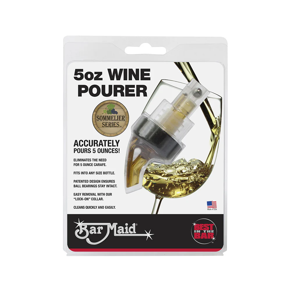 Bar Maid BMP-500RAC 5Oz Liquor Pourer Amber Black Collar in Cocktail Supplies - Image 2