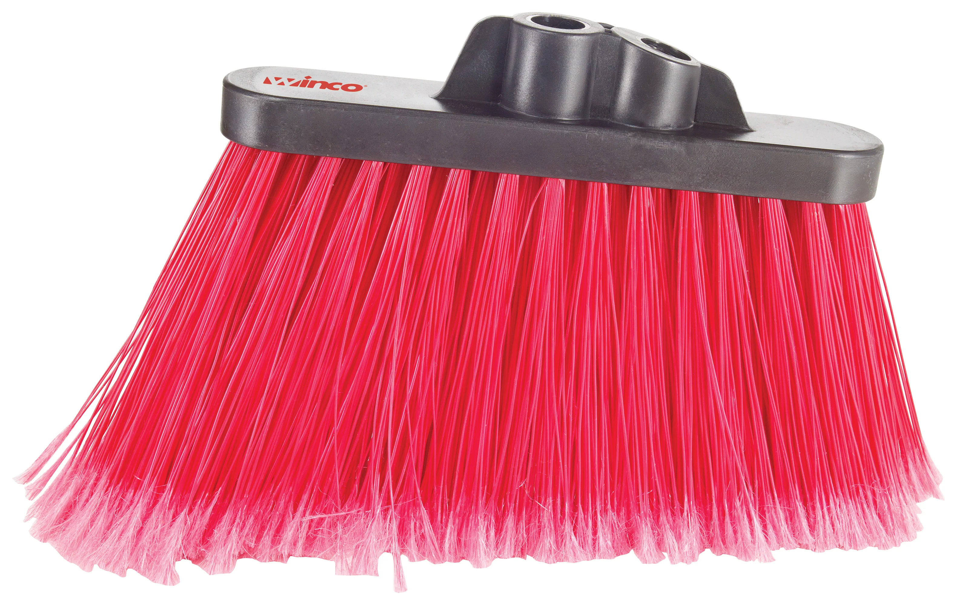 Winco BRAF-9R Broom Head Medium Duty Flagged Red Bristle - Image 4