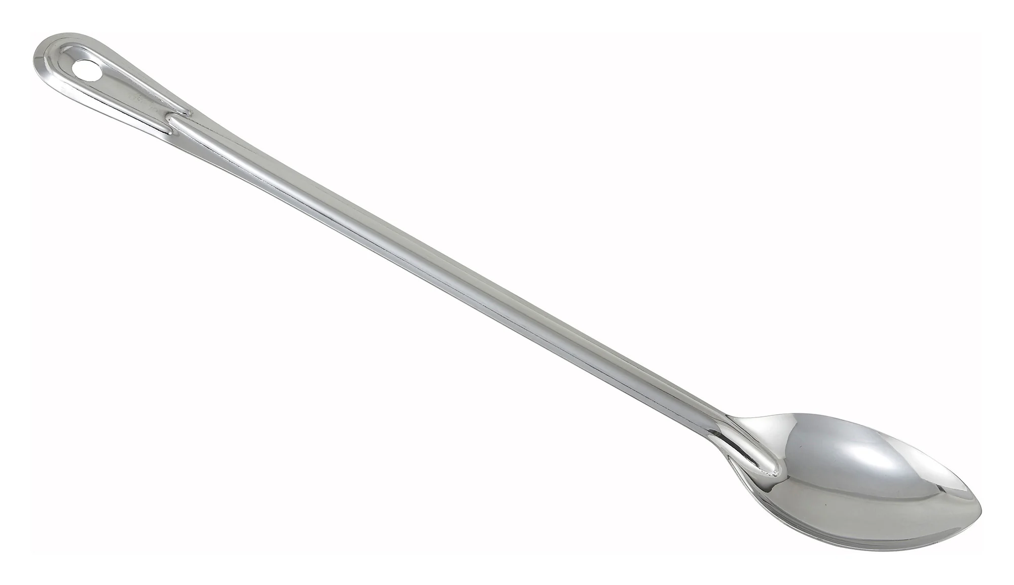 Winco BSOT-18 18 Inch Basting Spoon Solid Stainless Steel with Ergonomic Handle - Image 2