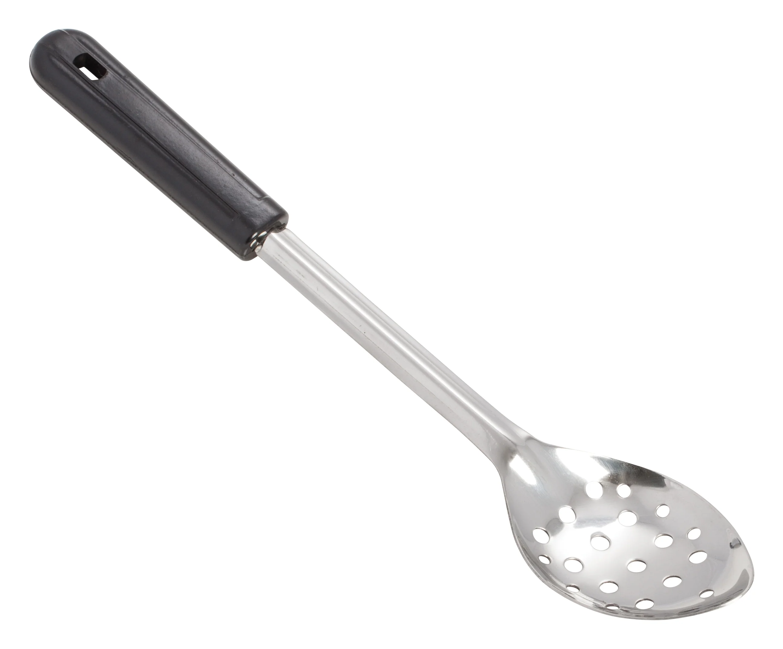 Winco BSPB-13 13 Inch Basting Spoon Perforated Black Bakelite Handle Stainless Steel - Image 2