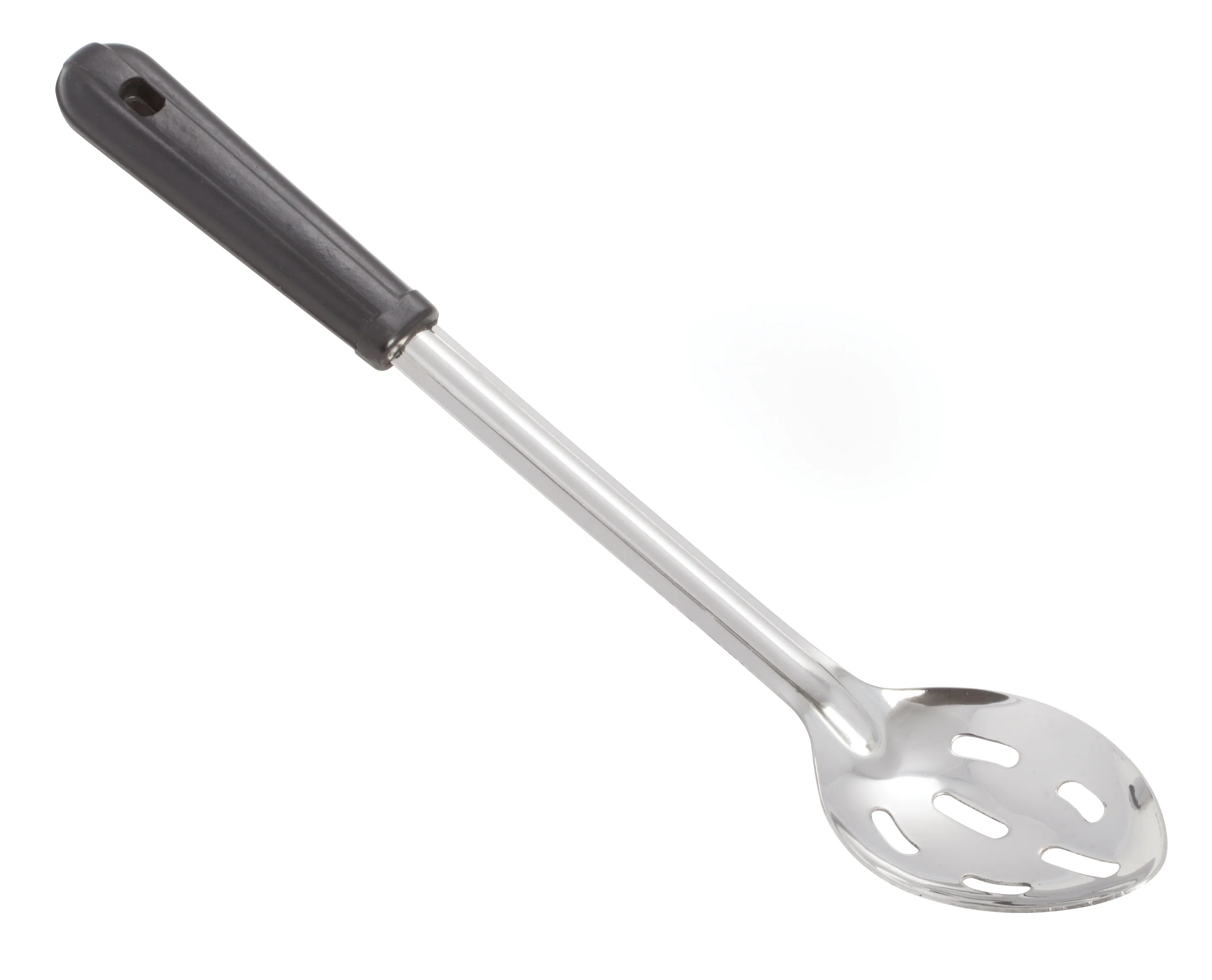 Winco BSSB-15 15 Inch Slotted Basting Spoon Stainless Steel Black Bakelite Handle - Image 2