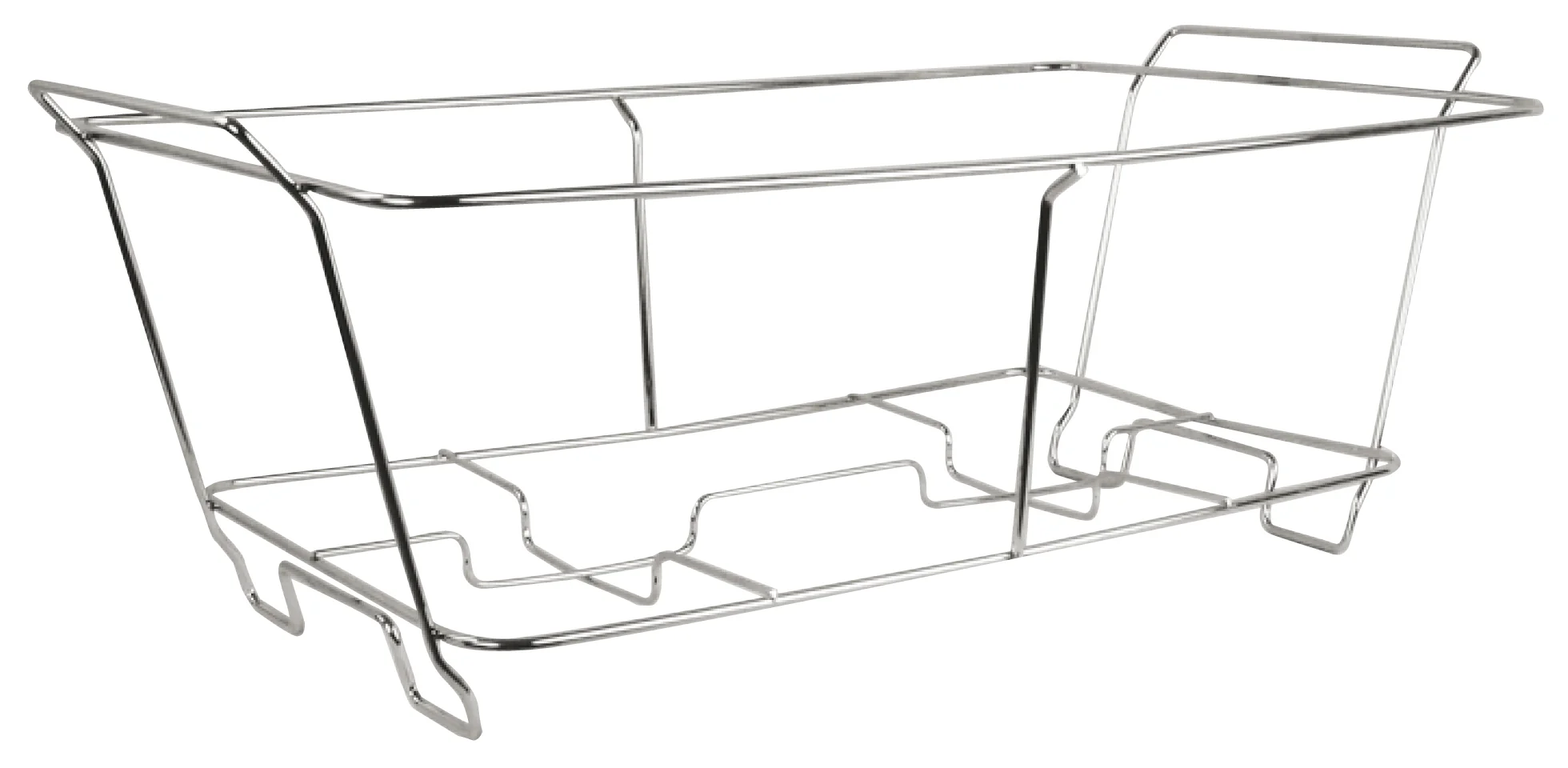 Winco C-1F Chafer Stand Full Size Fits 2 Inch Deep Stainless Steel Tray - Image 2