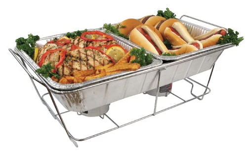 Winco C-1F Chafer Stand Full Size Fits 2 Inch Deep Stainless Steel Tray - Image 3