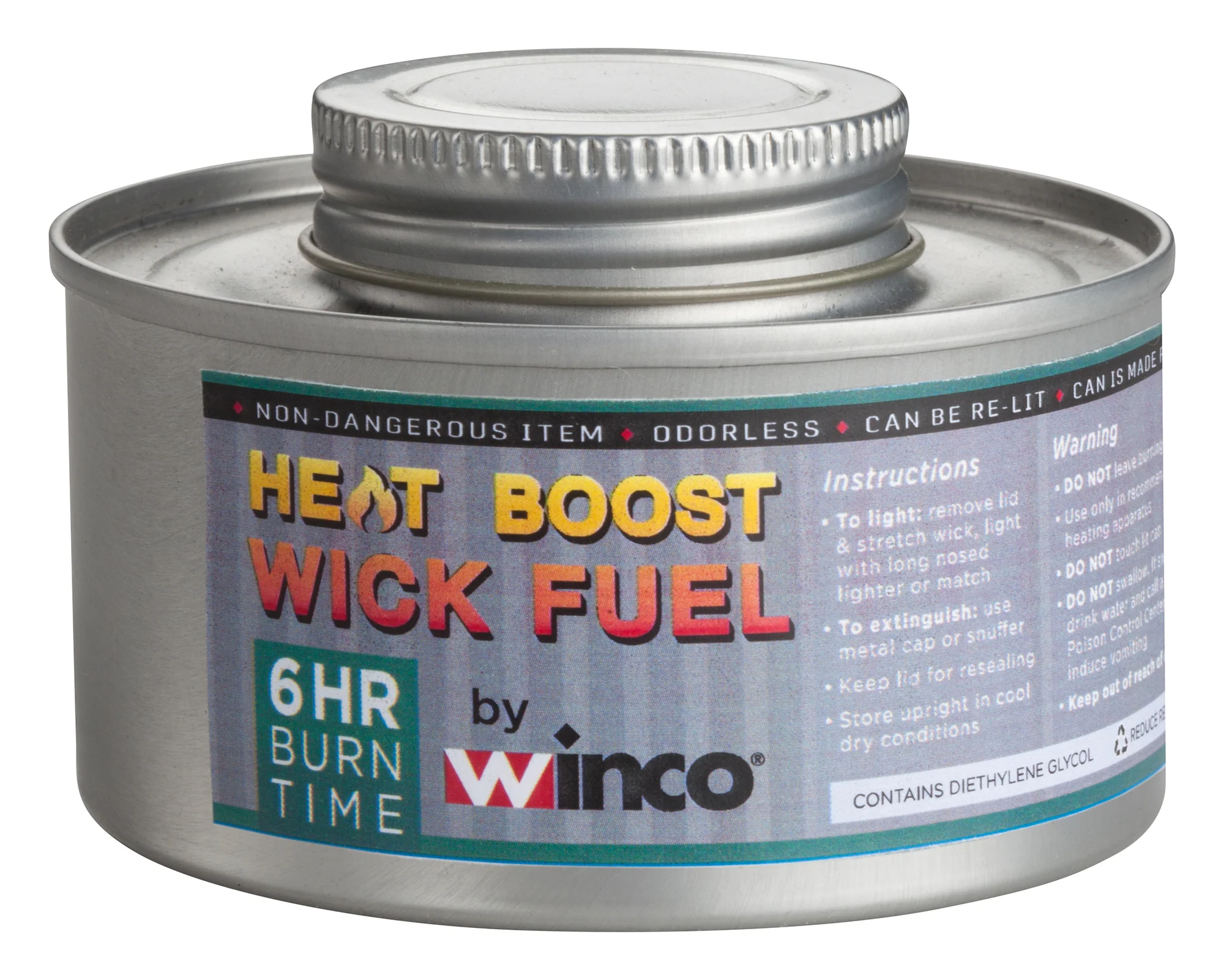 Winco C-F6 Wick-Type 6 Hour Chafing Dish Fuel with Twist Cap - Image 2