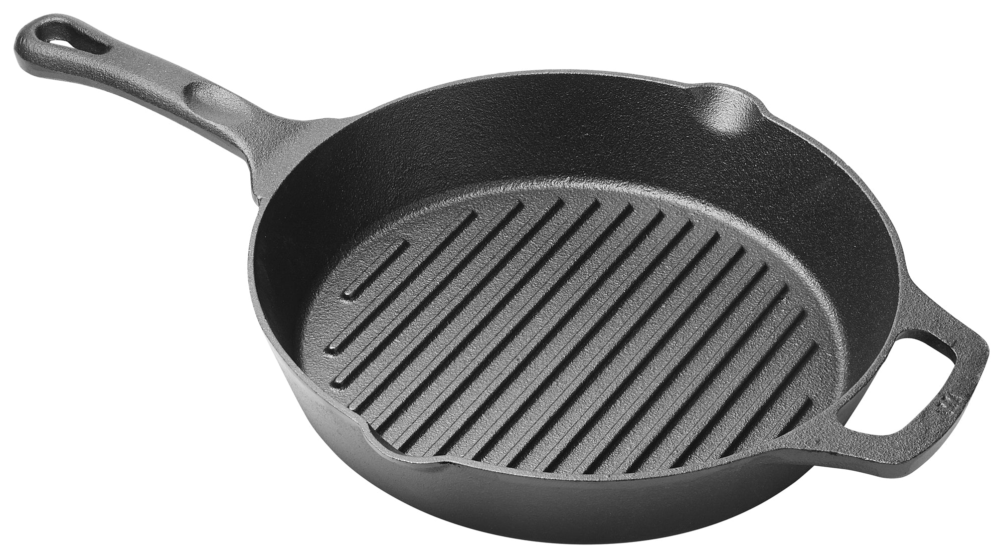 Winco CAGP-10R 10-1/4 Inch Round Induction Grill Pan Pre-seasoned Cast Iron - Image 4