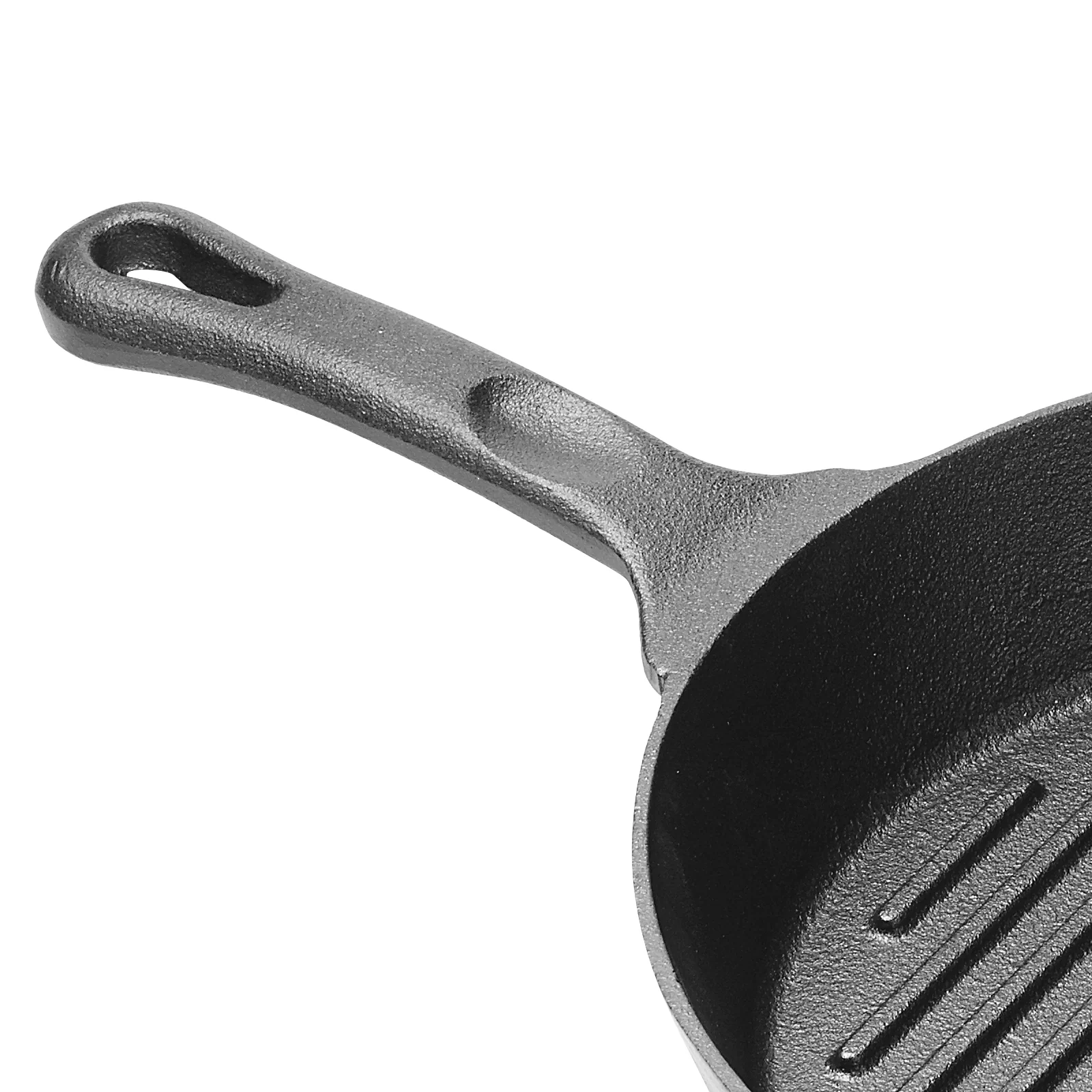 Winco CAGP-10R 10-1/4 Inch Round Induction Grill Pan Pre-seasoned Cast Iron - Image 5