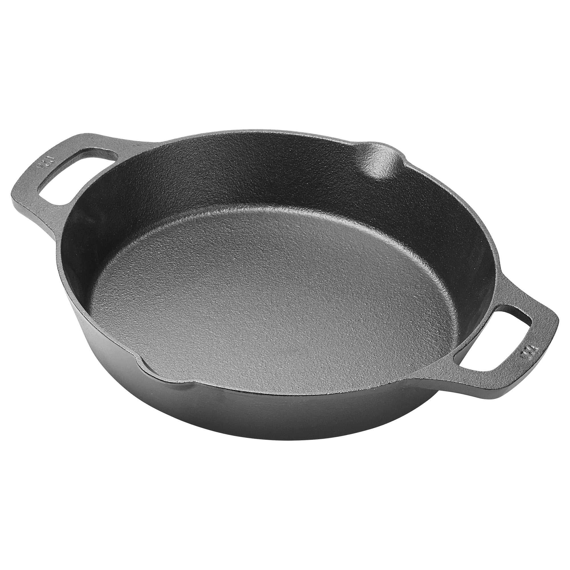 Winco CASD-10 10-1/4 Inch Round FireIron Induction Skillet with Dual Handle Cast Iron - Image 2