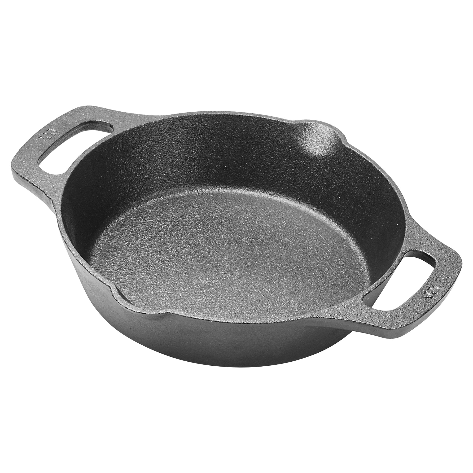Winco CASD-8 8 Inch Diameter Induction Skillet with Dual Loop Handle Cast Iron - Image 4