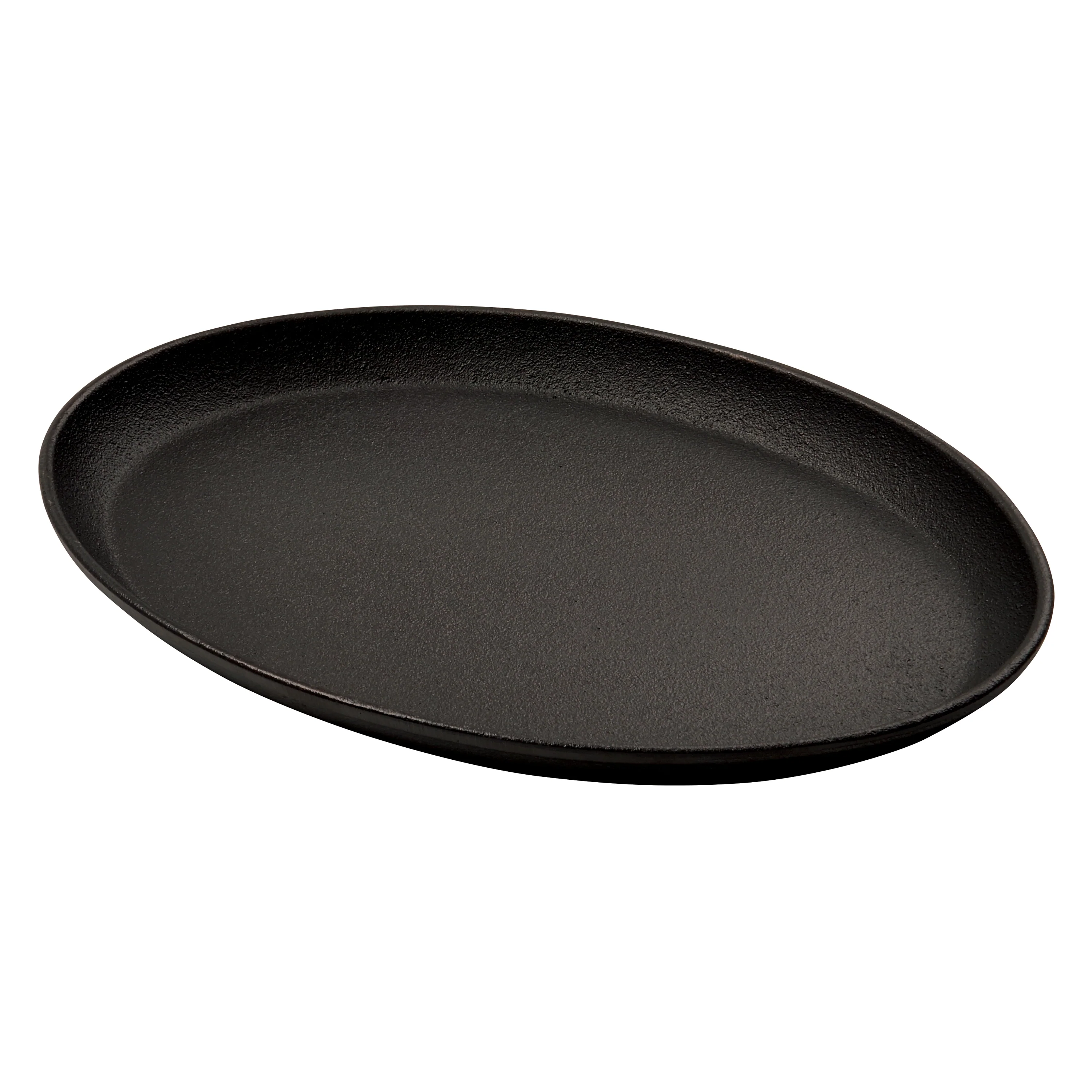 Winco CASG-10O 10 Inch Oval Cast Iron Serving Griddle Pre-seasoned - Image 3