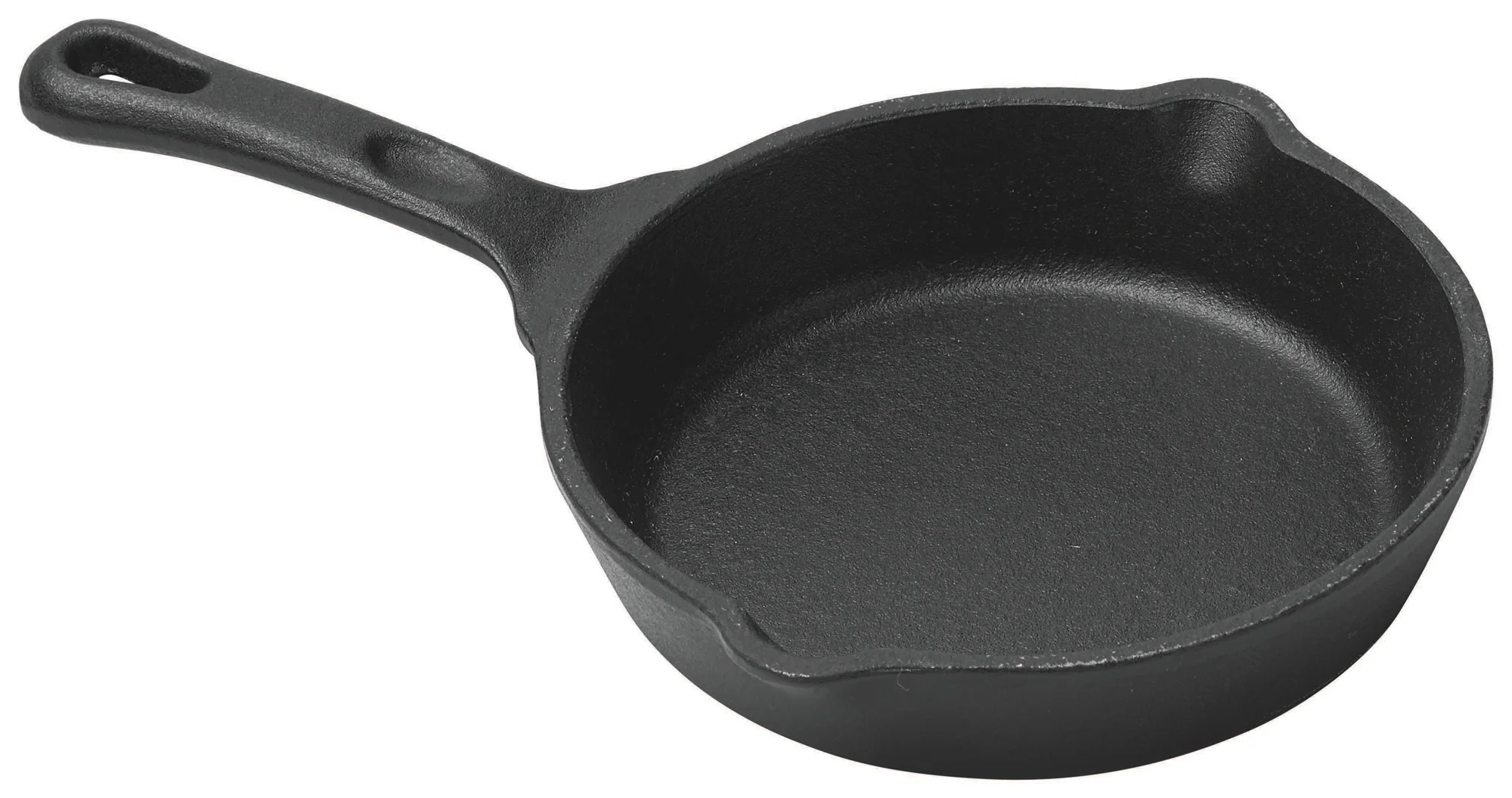 Winco CAST-5 7-1/4 Oz Round Mini Induction Skillet Cast Iron Matte Black Enamel - Image 4