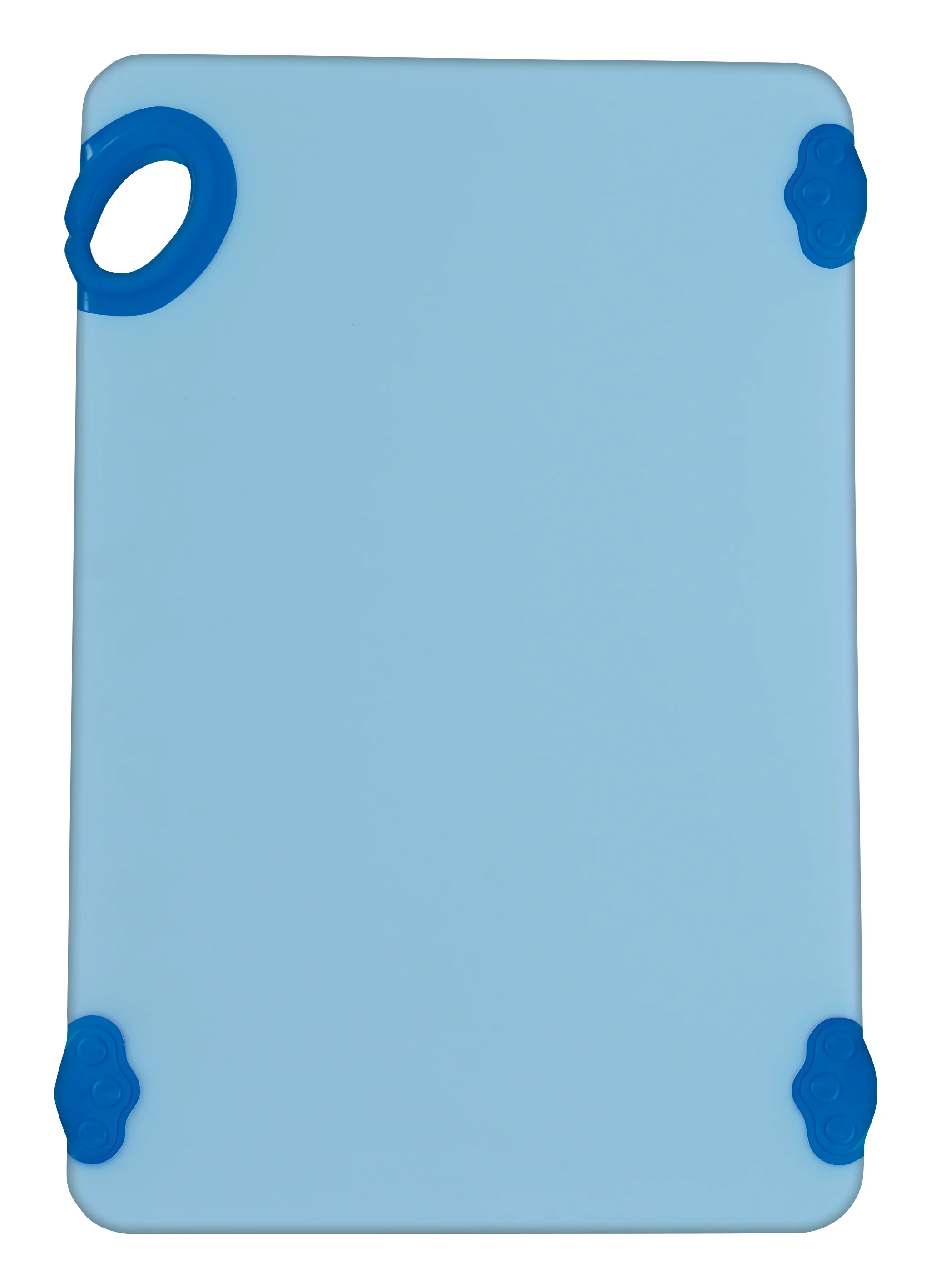Winco CBK-1218BU 12 Inch Blue Rectangular Cutting Board with Rubber Grip Hook Co-Polymer - Image 2