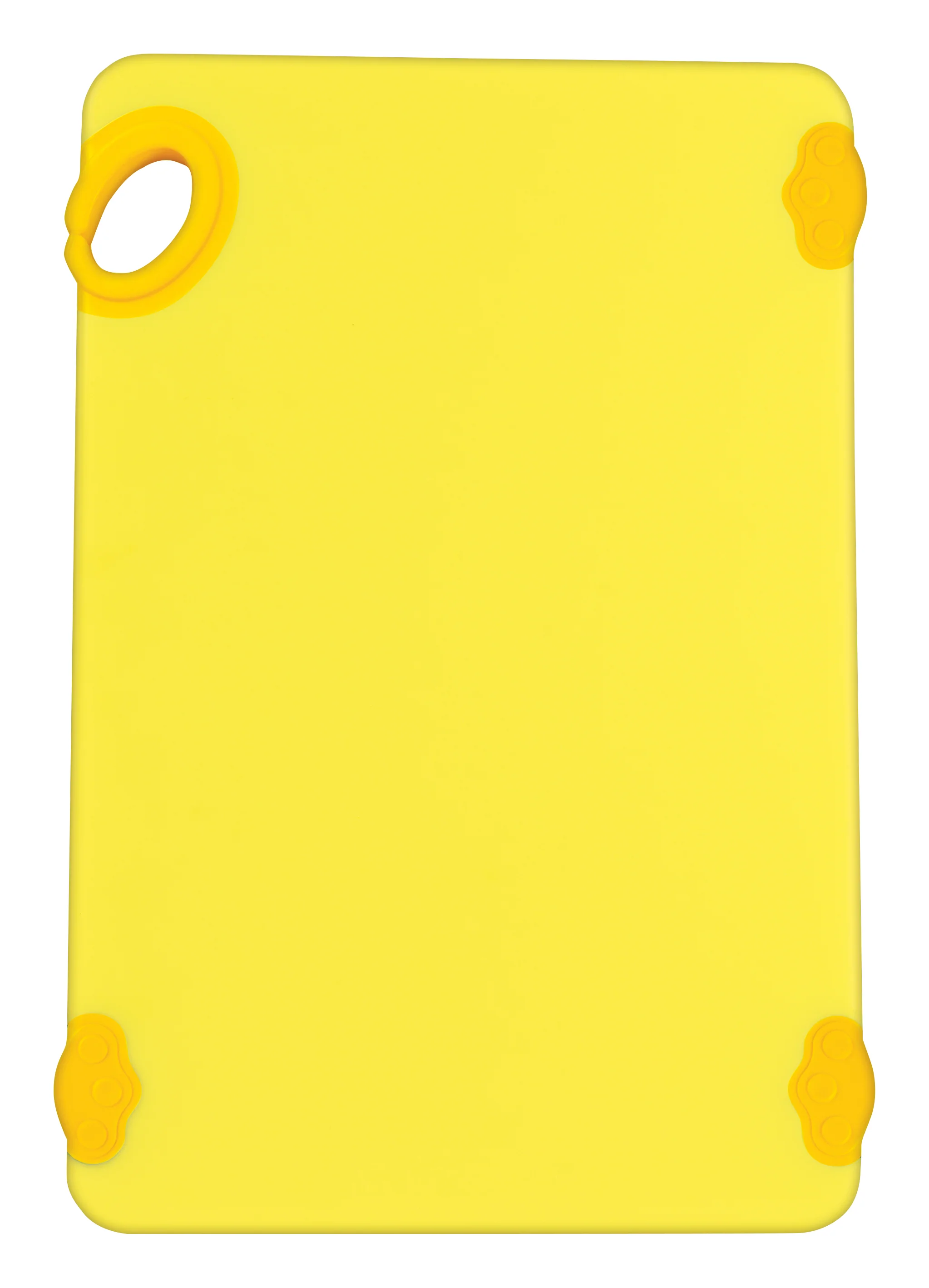 Winco CBK-1218YL 12 Inch x 18 Inch Rectangular Cutting Board with Rubber Grip Yellow Co-Polymer - Image 2