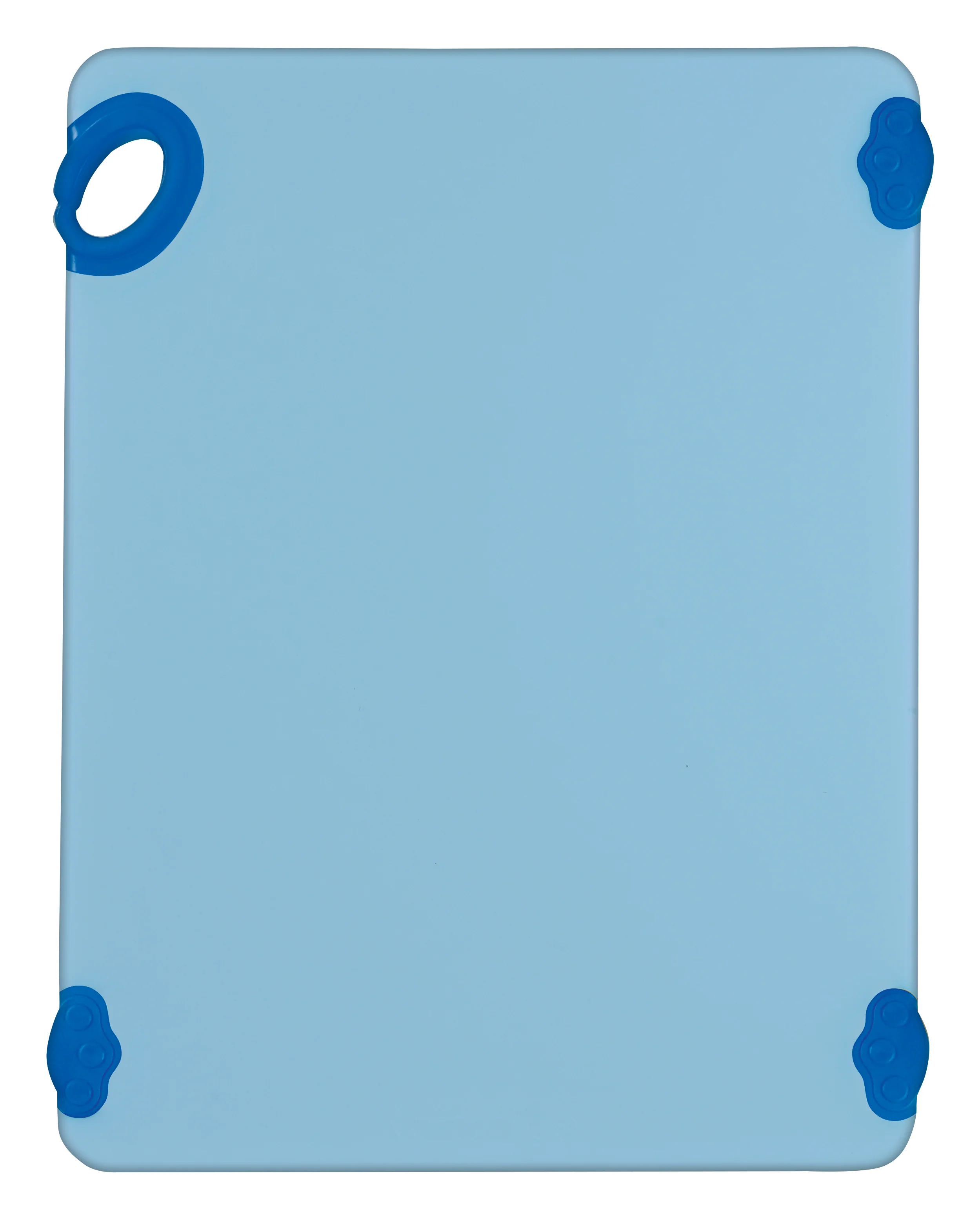Winco CBK-1520BU 15 Inch Cutting Board Rectangular Blue with Rubber Grip Hook - Image 2