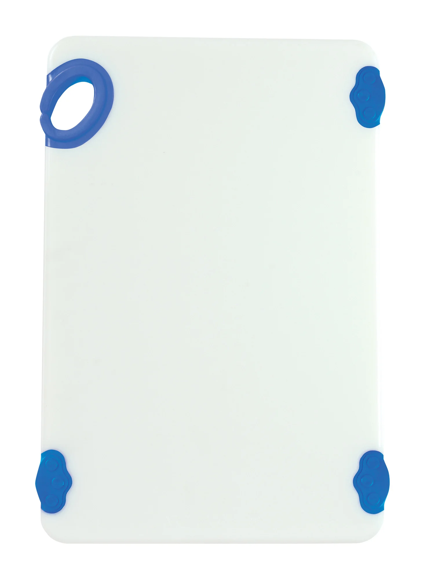 Winco CBN-1218BU 12 Inch RECTANGULAR Cutting Board with Rubber Grip Hook Blue Co-Polymer
