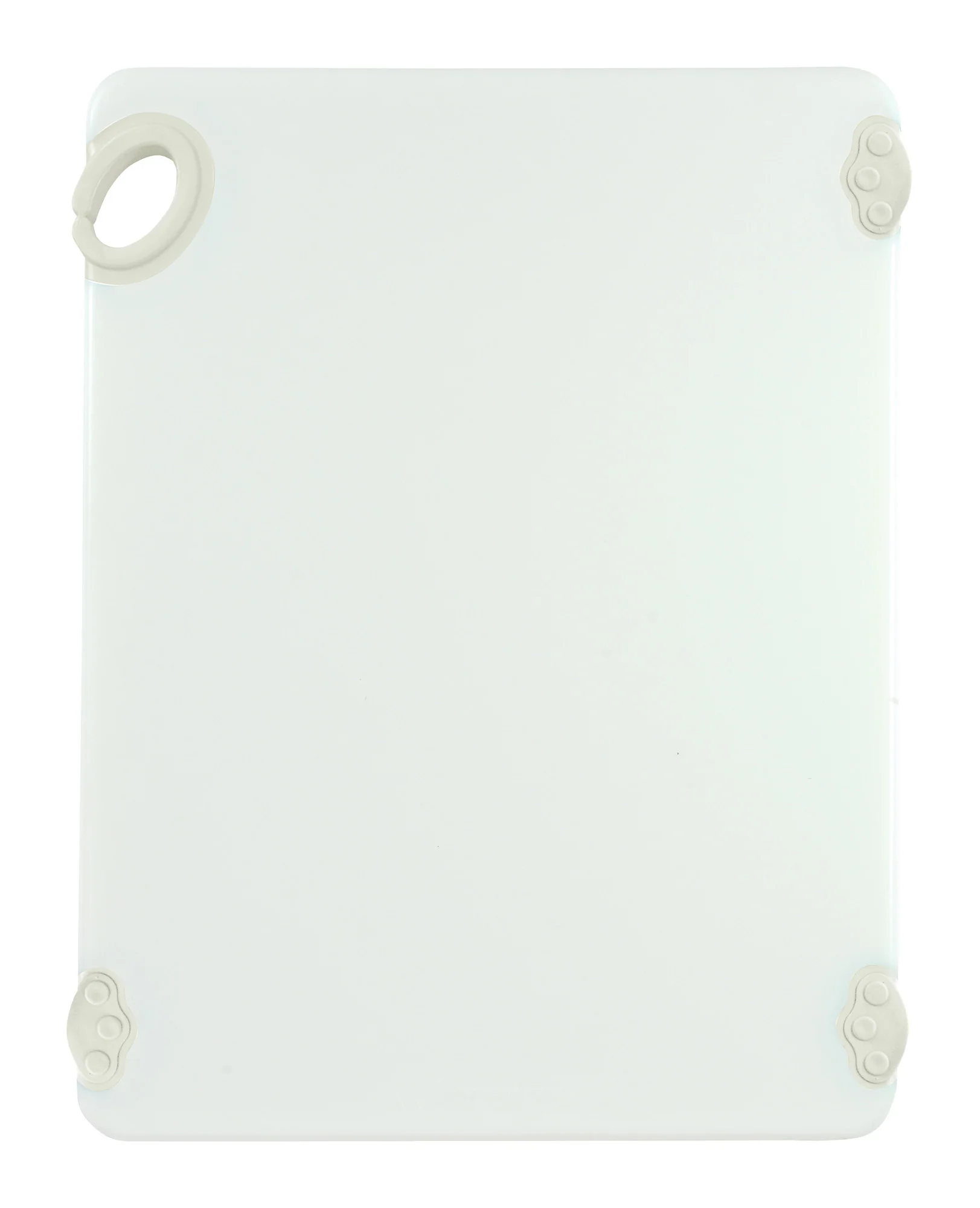 Winco CBN-1520WT 15 Inch Cutting Board with Rubber Grip Hook White Co-polymer - Image 3