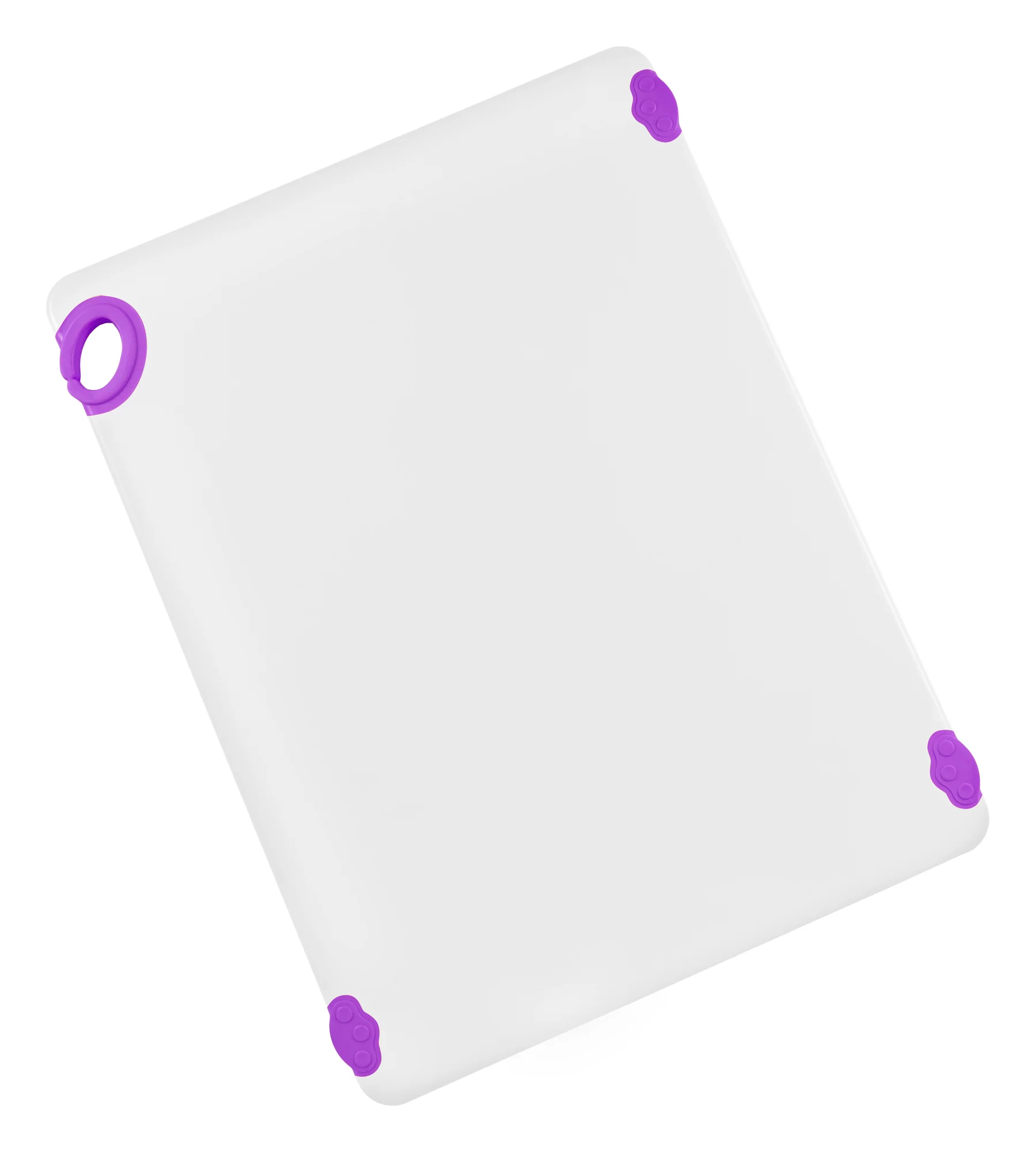 Winco CBN-1824PP 18 Inch STATIKBoard Cutting Board with Rubber Grip Hook Purple Co-polymer - Image 4