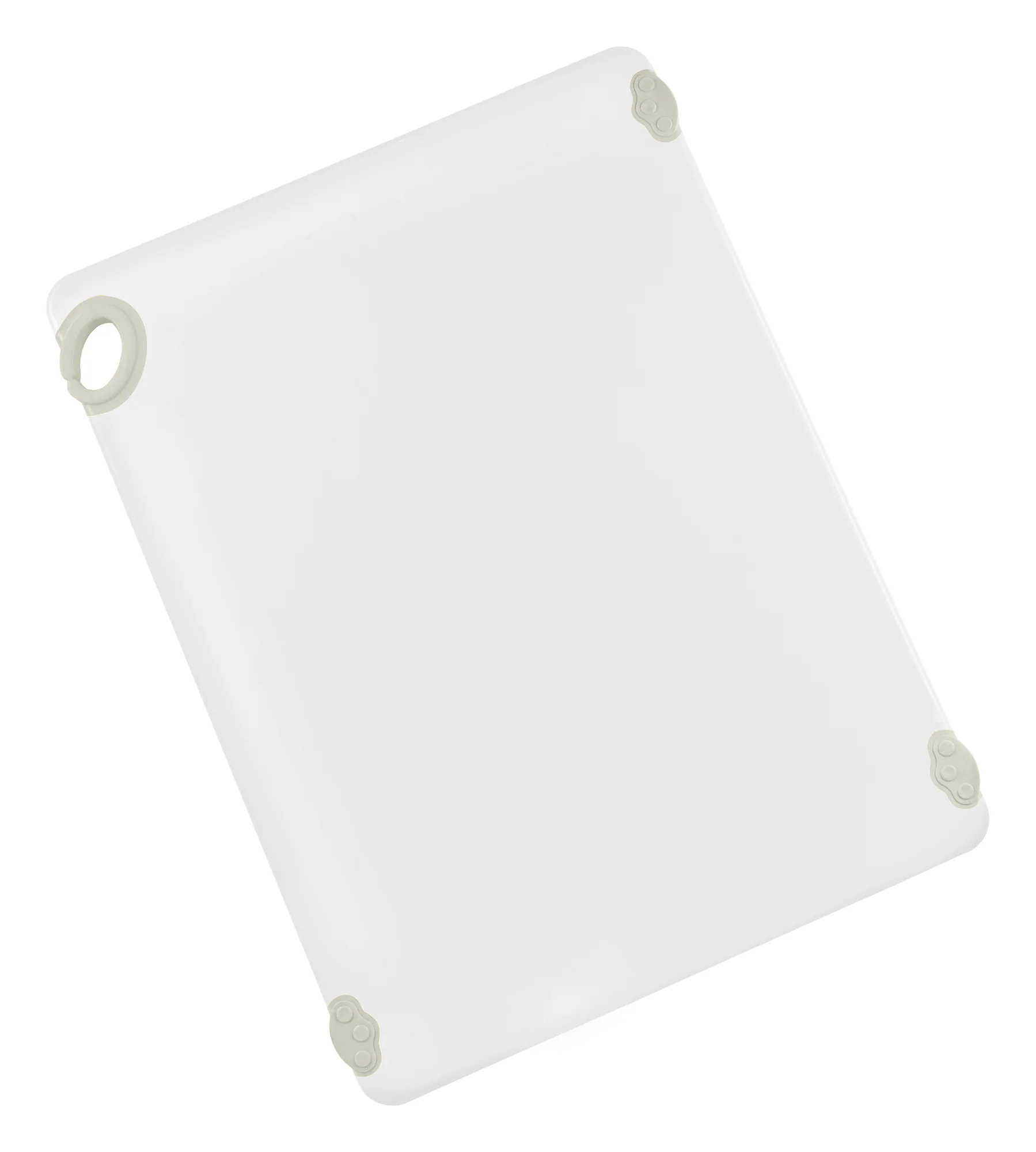 Winco CBN-1824WT 18 Inch Rectangular Cutting Board with Rubber Grip Hook White Co-polymer - Image 3