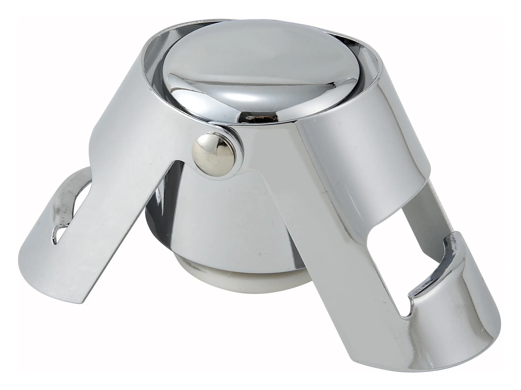 Winco CBS-1 1-3/8 Inch Champagne Bottle Stopper Chromed Steel High-Gloss - Image 2