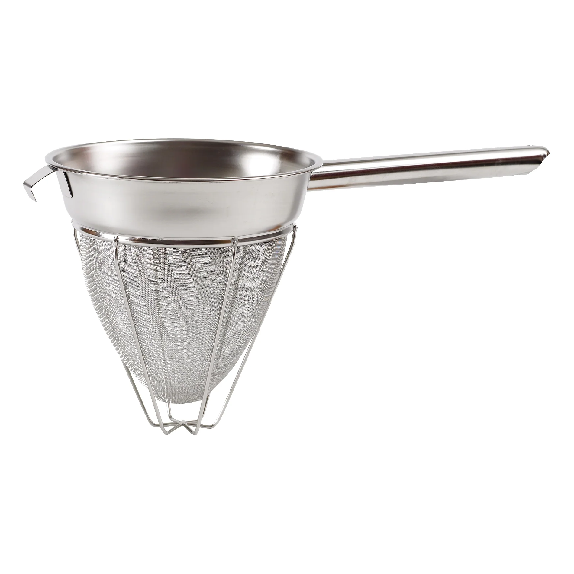 Bouillon Strainer 8 Inch - Winco CCB-8R Extra-Fine Mesh Reinforced Stainless