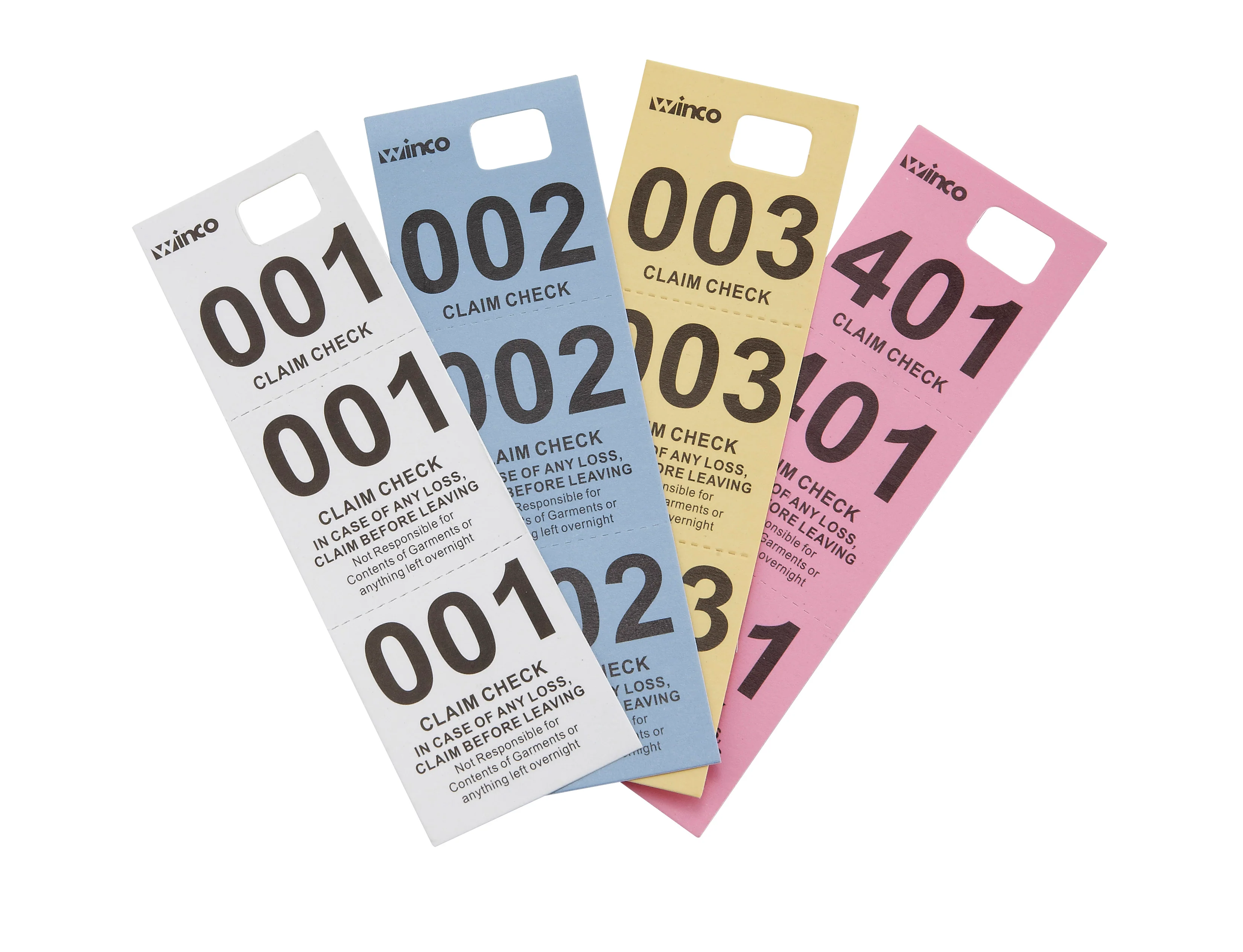 Winco CCK-5PK Coat Check Tag 500 Pieces Pink for Hospitality Solutions - Image 3