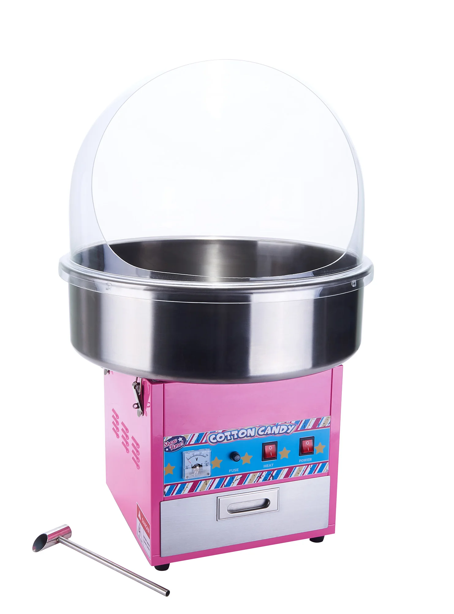 Winco 21" Clear Plastic Cotton Candy Machine Cover - Sanitary Shield - Image 2
