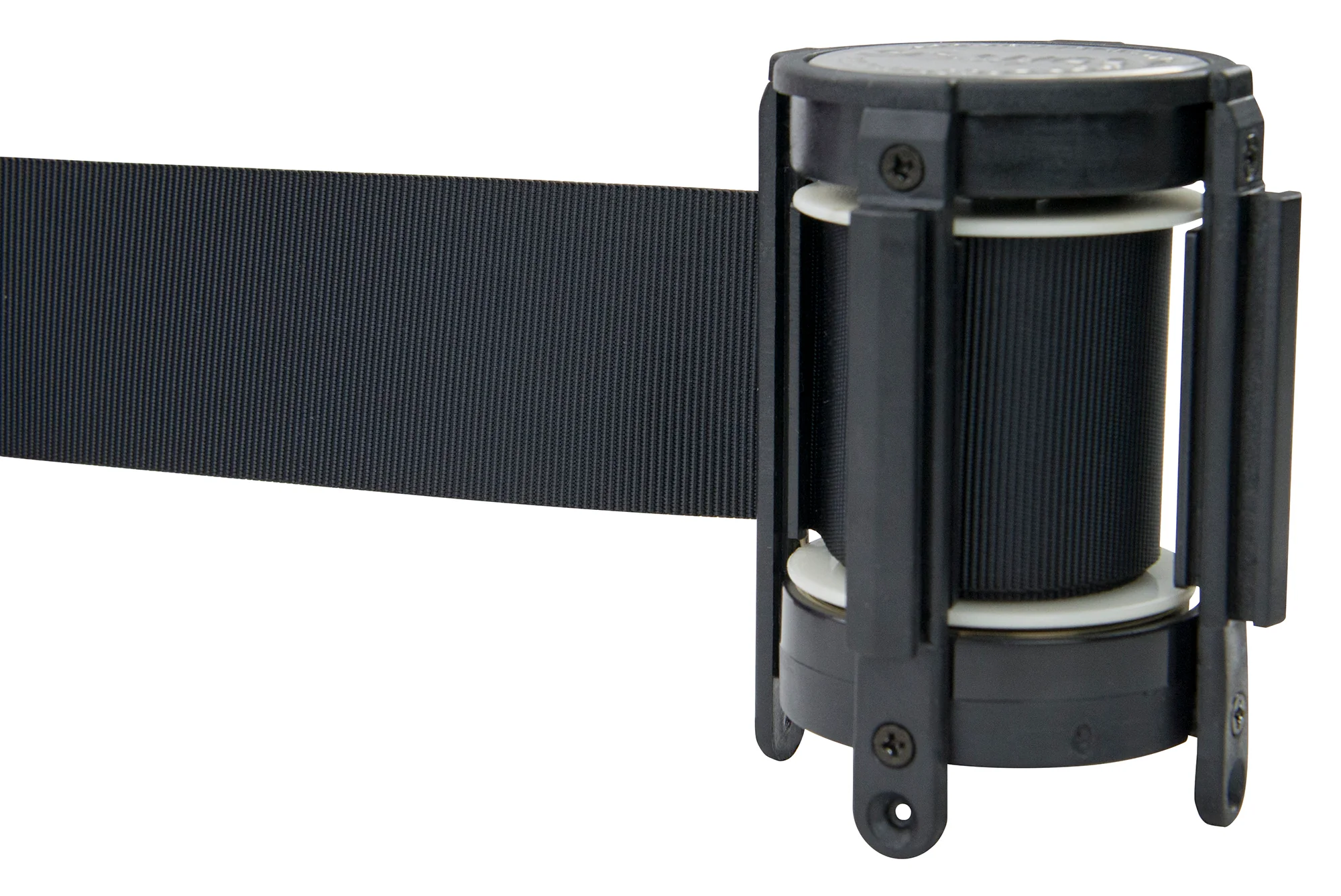 Winco Crowd Control Stanchion Head with 6.5' Retractable Black Belt - Image 2