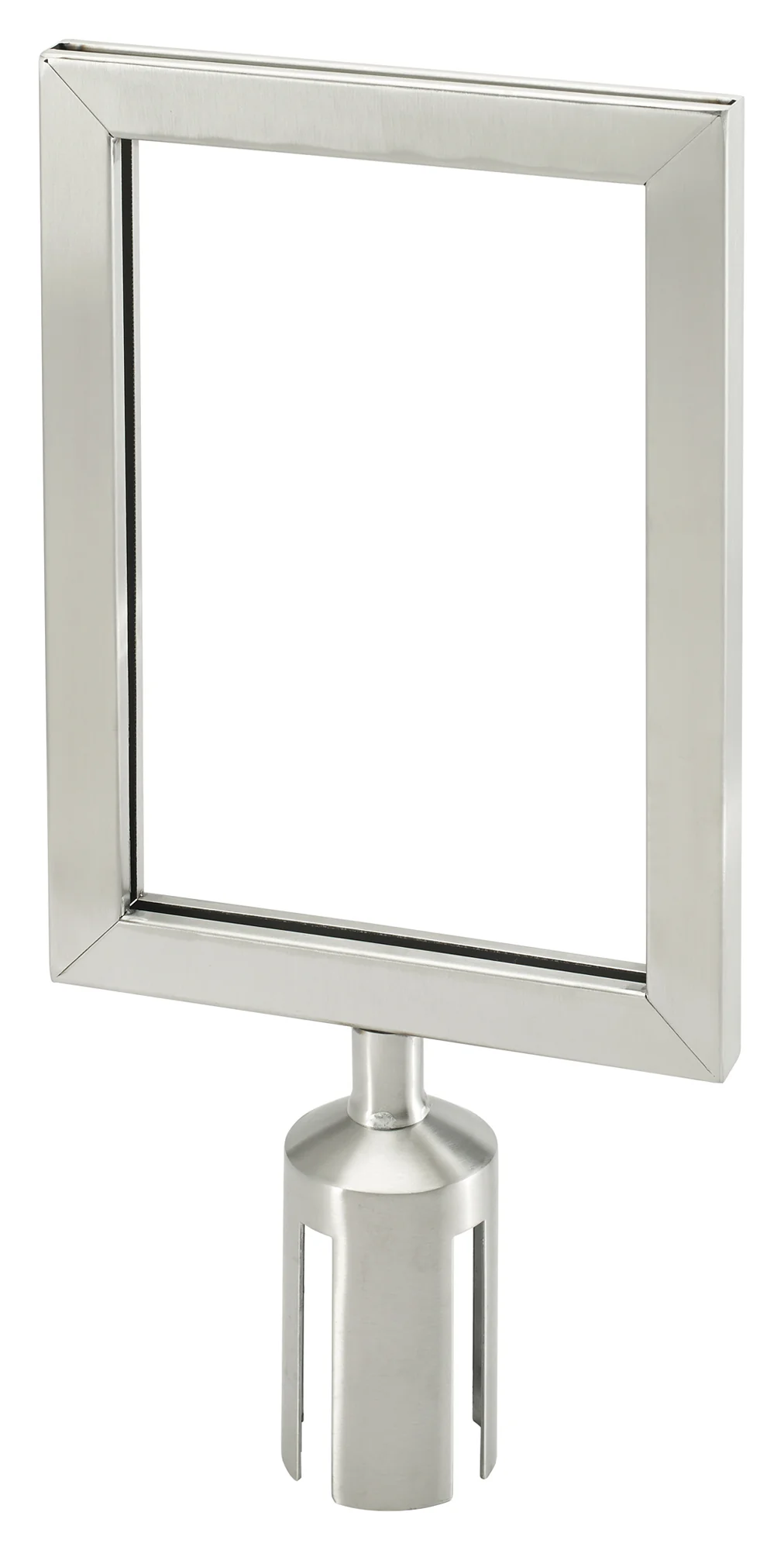 Winco CGSF-12S Fits On Top Of Stanchion Stainless Steel Sign Frame - Image 2