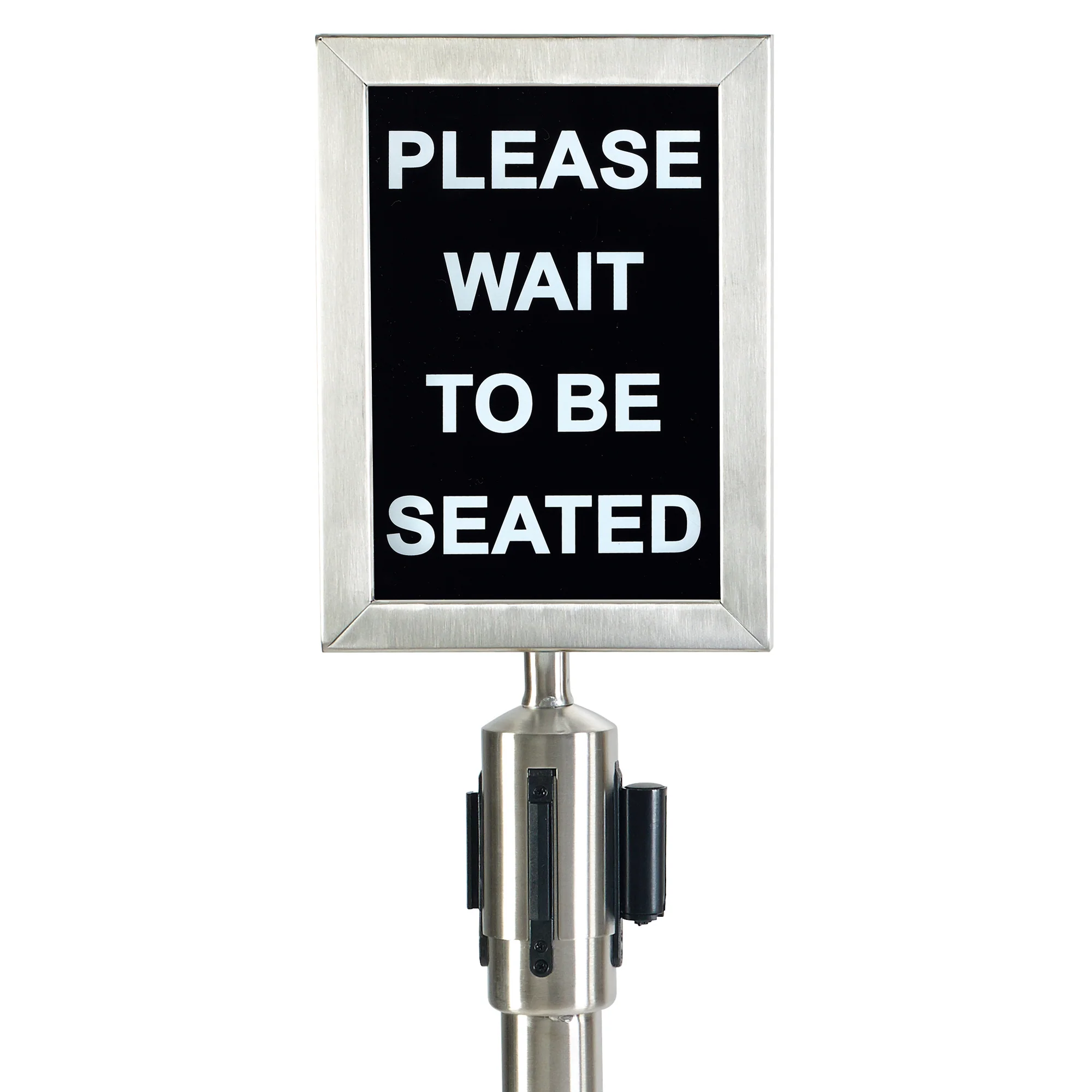 Winco CGSF-12S Fits On Top Of Stanchion Stainless Steel Sign Frame - Image 3