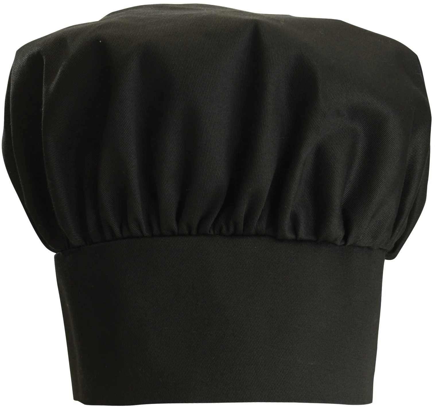 Winco CH-13BK 13 Inch Adjustable Velcro Closure Black Chef Hat Poly-Cotton - Image 2