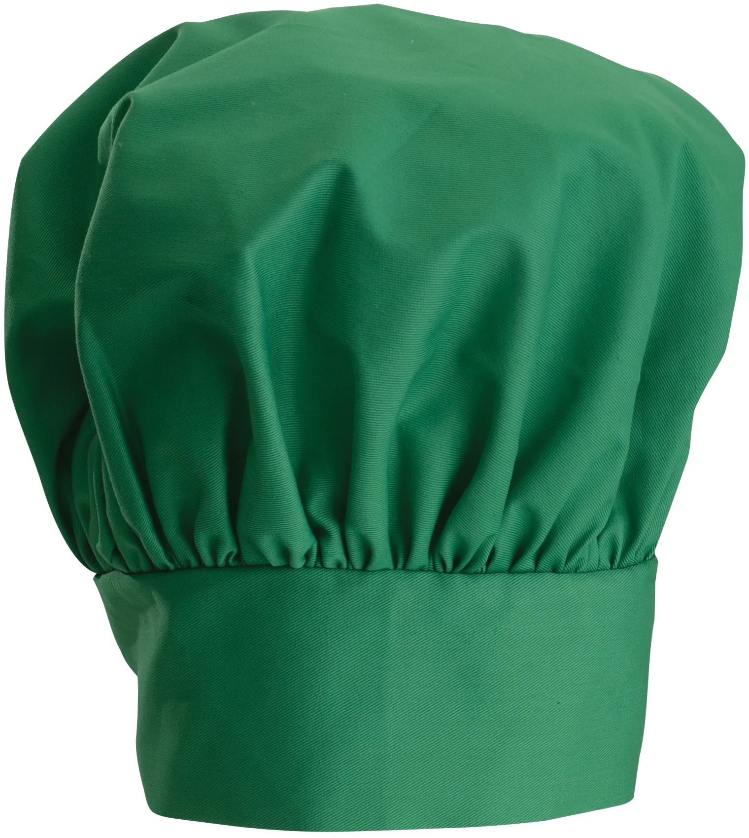 Winco CH-13LG Chef Hat Adjustable Velcro Closure Poly-Cotton Blend Green - Image 2