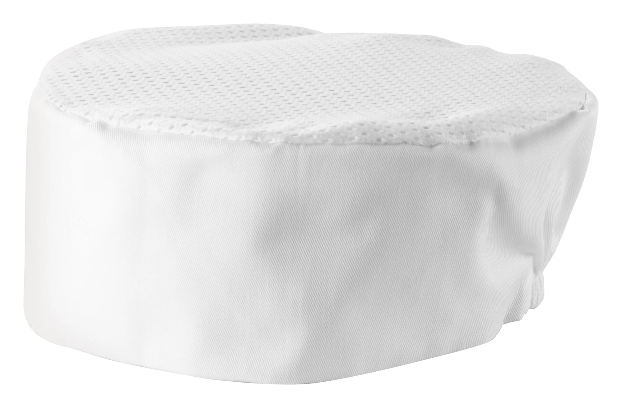 Winco CHPB-3WR Chef's Hat Ventilated Poly-Cotton Blend White - Image 5