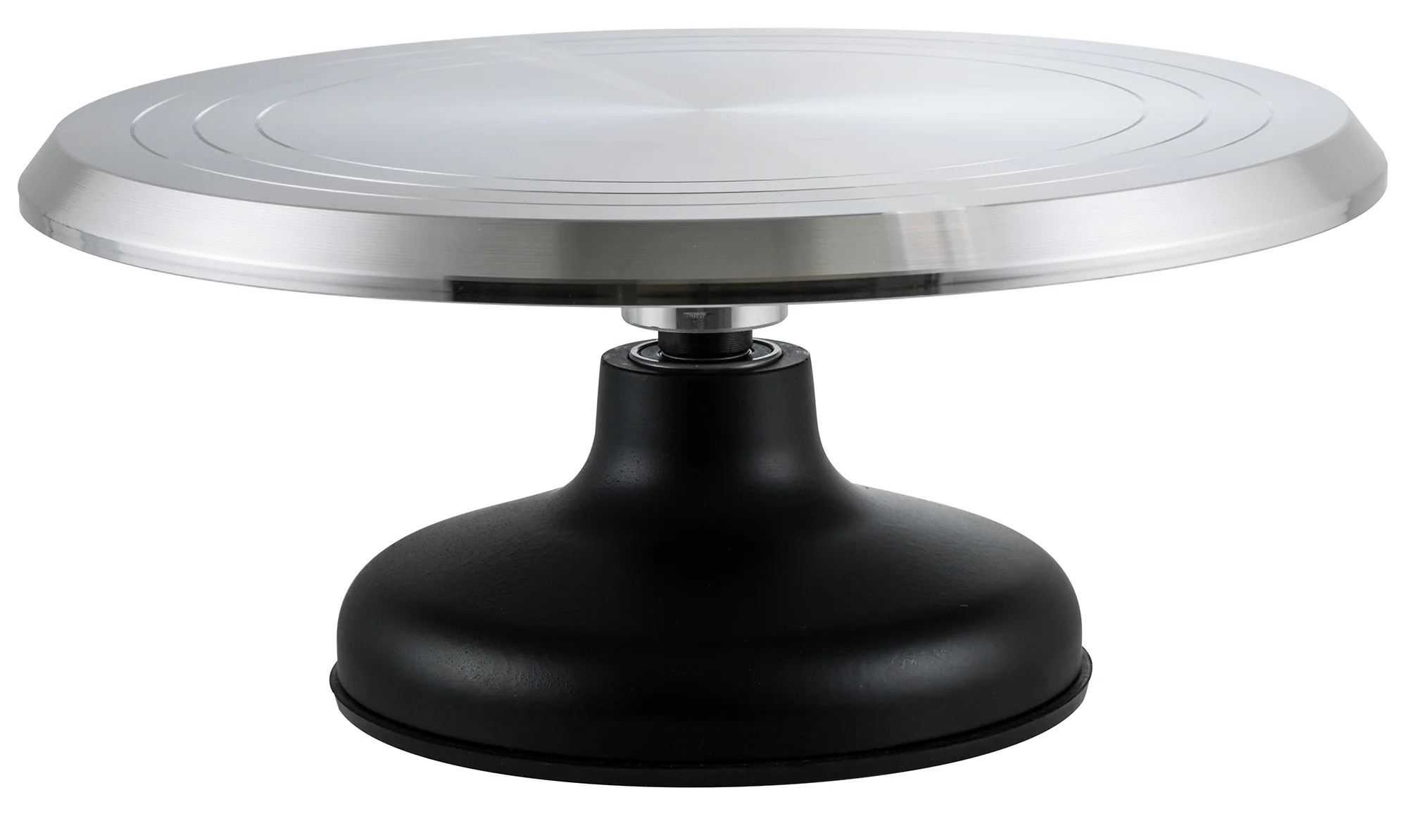 Winco CKSR-12 12 Inch Diameter Revolving Cake Decorating Stand Aluminum and Cast Iron - Image 2