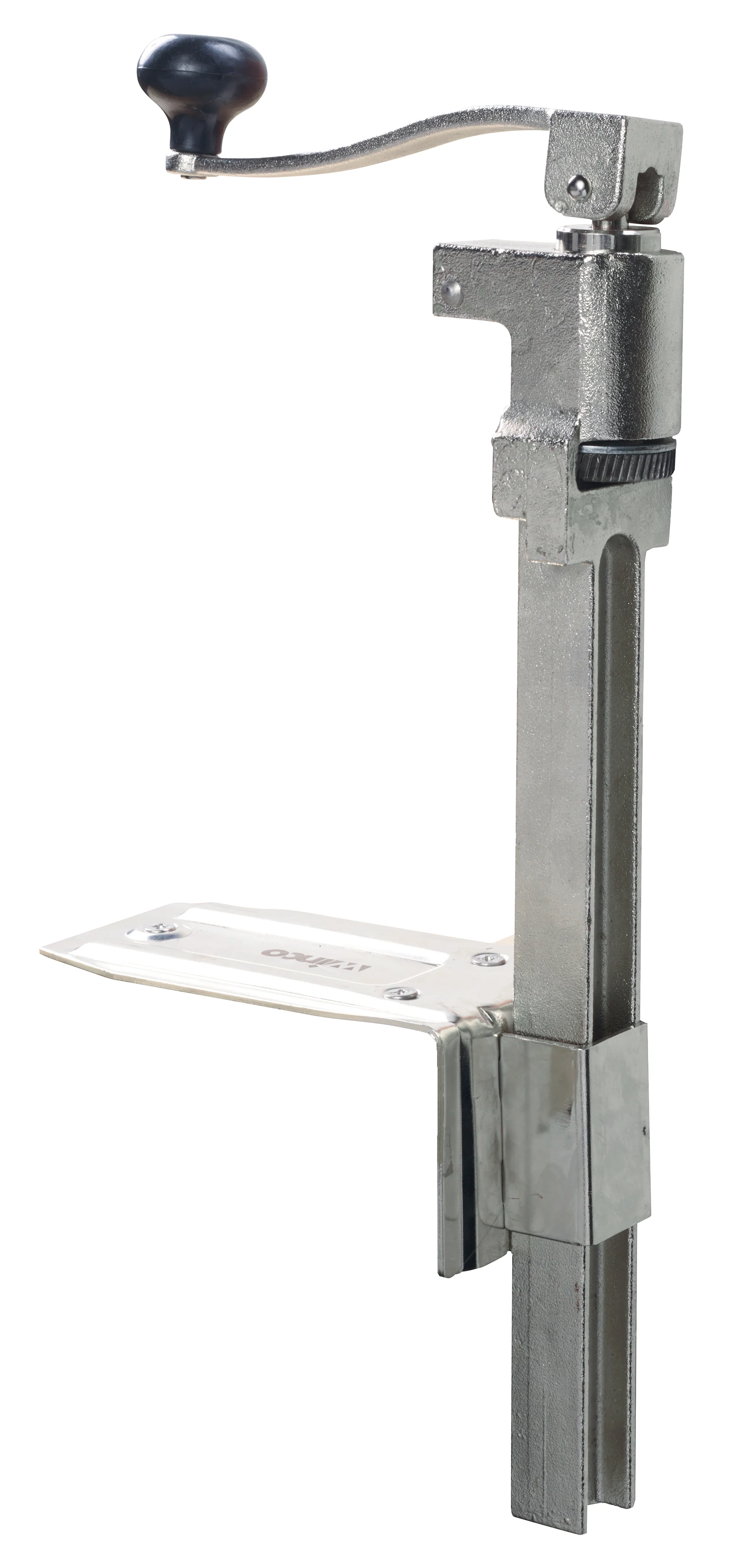 Winco CO-1 Manual Can Opener #10 Capacity Table Mount Cast Iron with Base