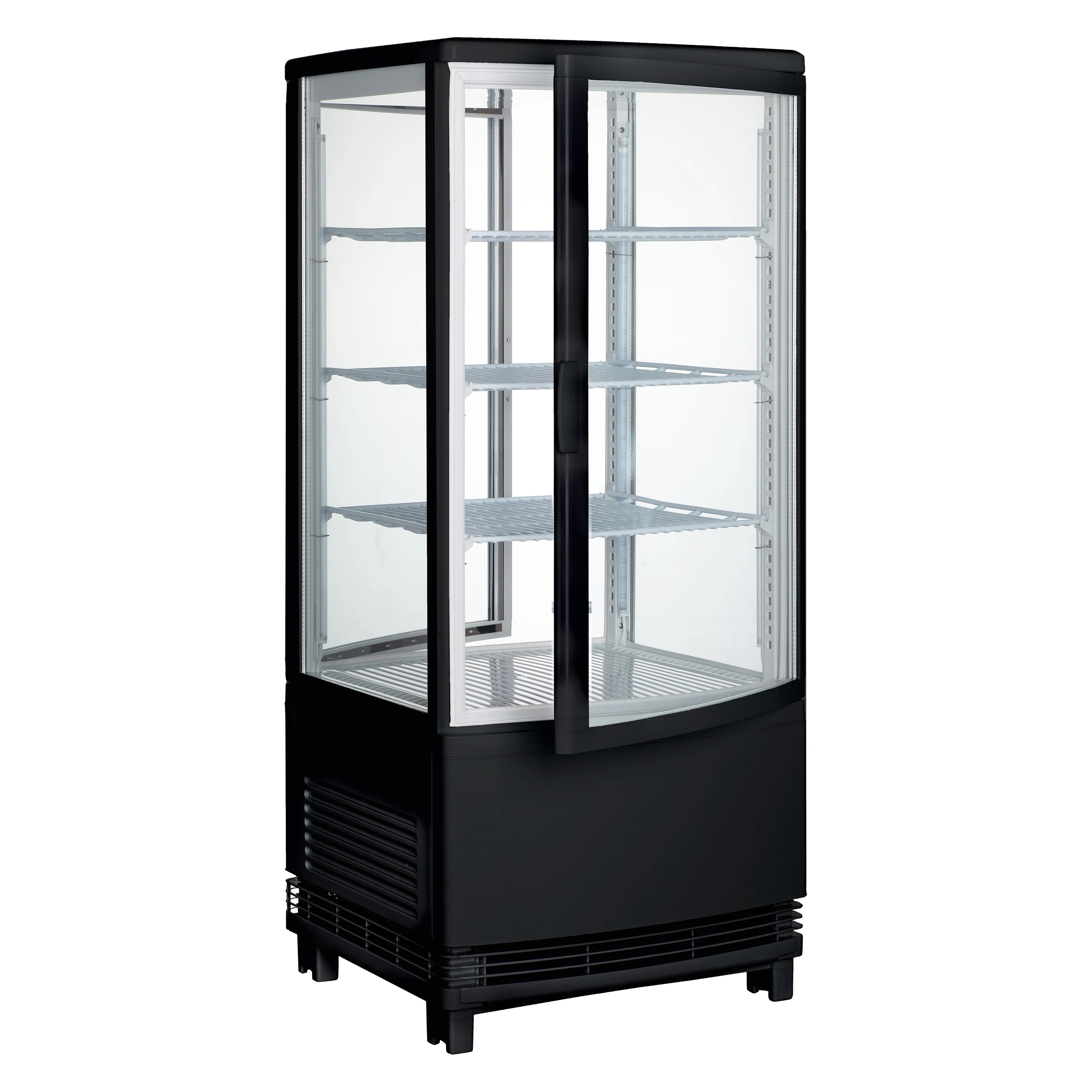 Winco CRD-1K 17 Inch Refrigerated Beverage Display Countertop 4-tier Black