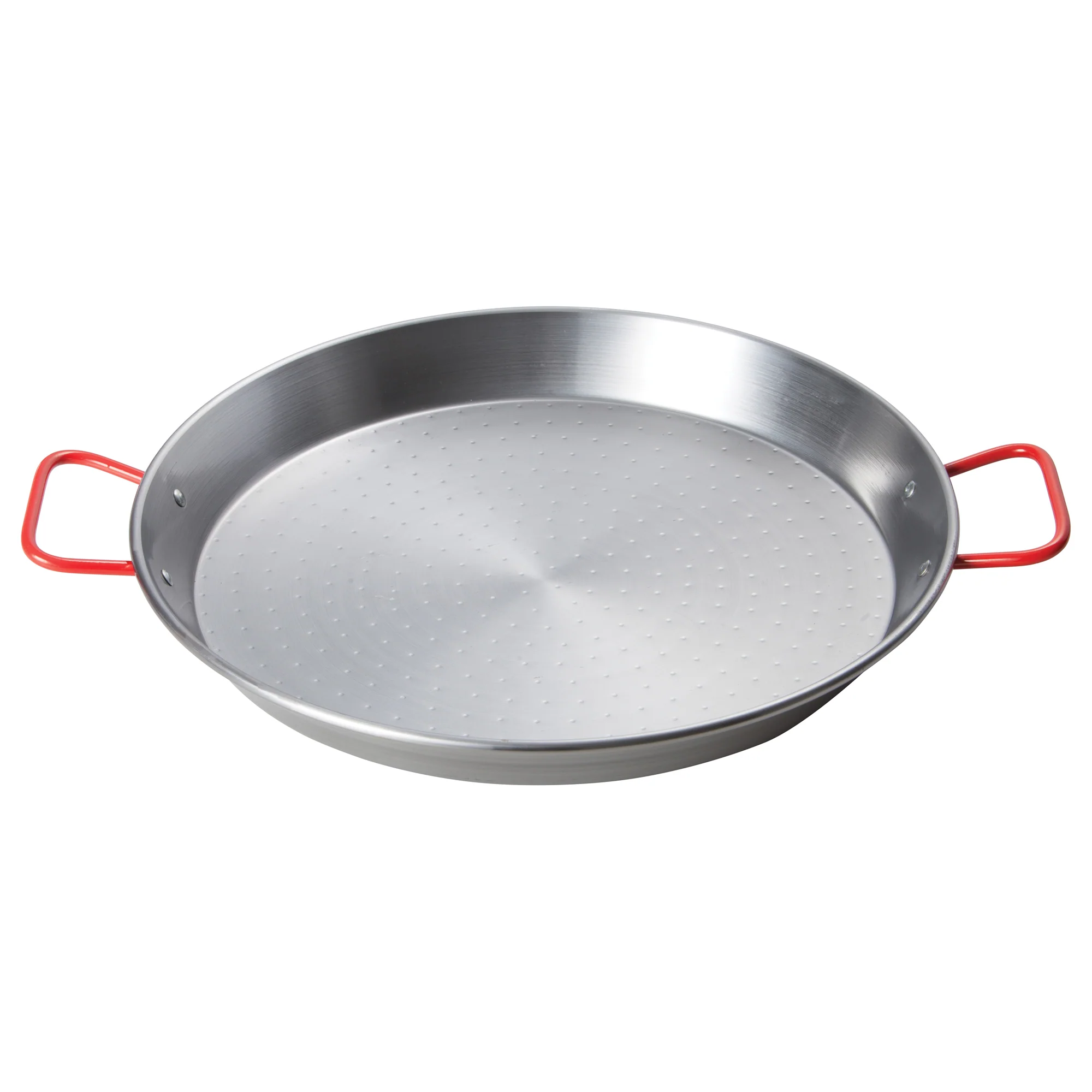 Winco CSPP-23 23-5/8 Inch Diameter Round Paella Pan with Polished Carbon Steel - Image 2