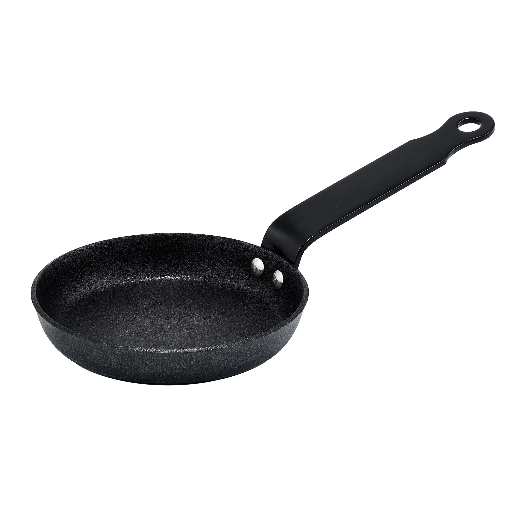 Winco CSPP-4E 4-3/4 Inch Blini Pan Induction Ready Enameled Carbon Steel Riveted Handle - Image 2