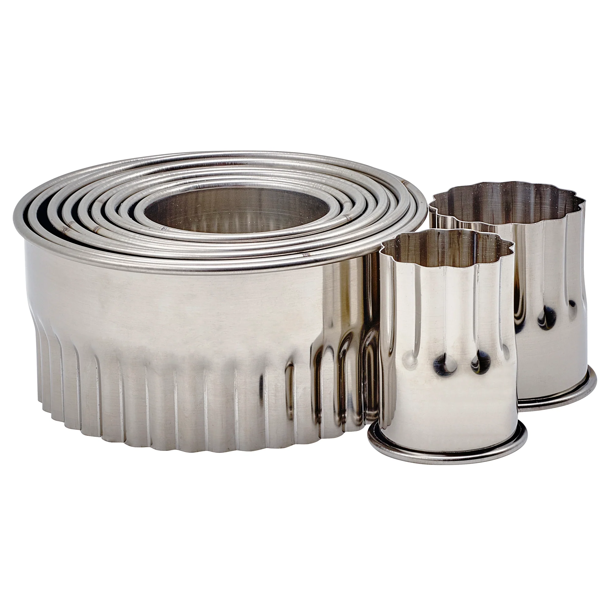 Winco CST-12 1-3/8 to 4 Inch Diameter Cookie Cutter Set Stainless Steel with Storage Container - Image 3