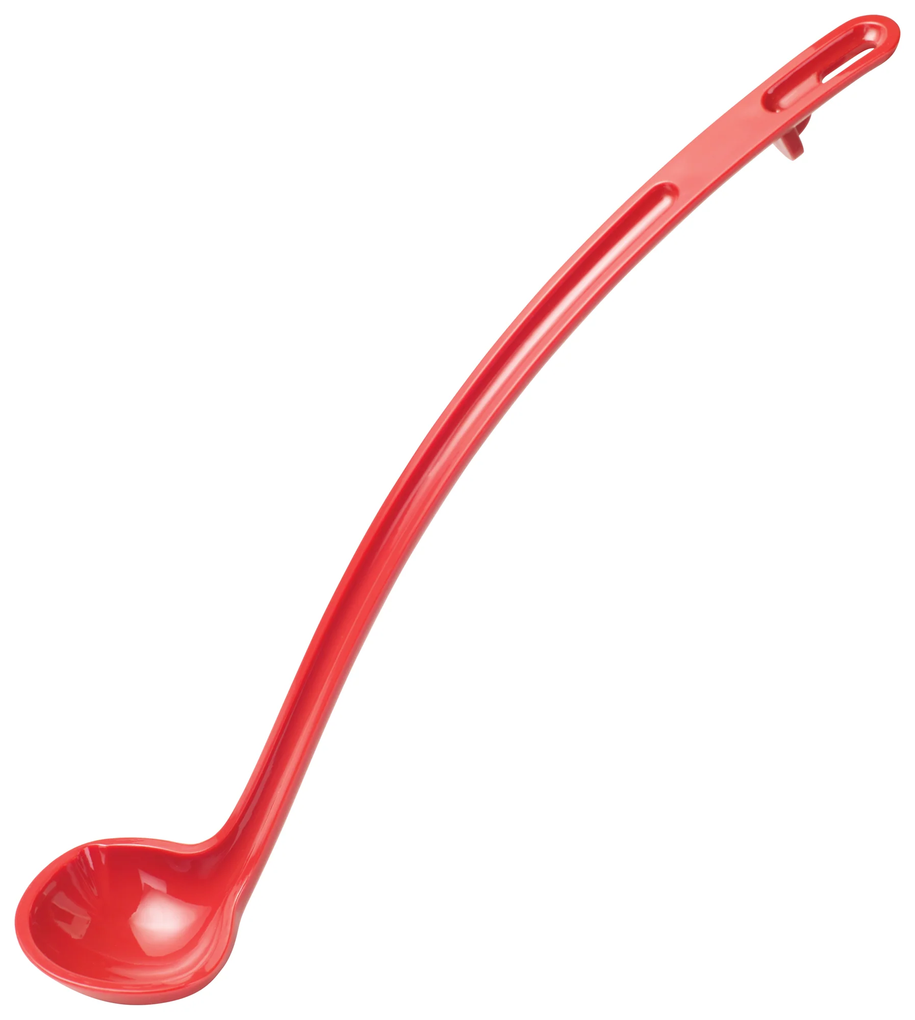 Winco CVLD-13R 1 Oz Ladle Red Polycarbonate with Ergonomic Handle - Image 2